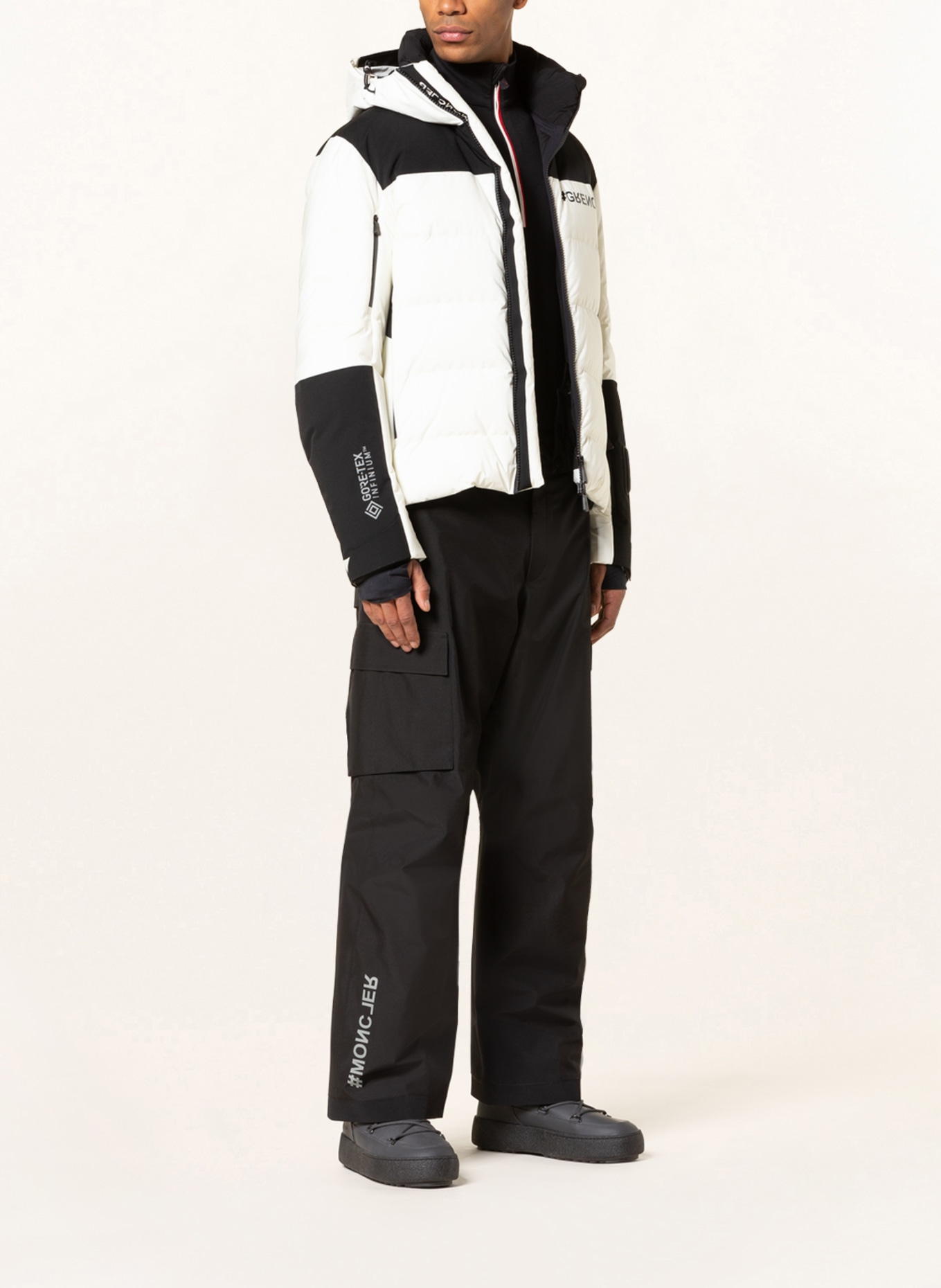 MONCLER GRENOBLE Down ski jacket MONTMIRAL, Color: CREAM/ BLACK (Image 2)