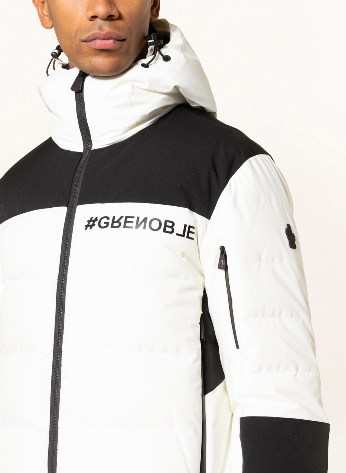 MONCLER GRENOBLE Down ski jacket MONTMIRAL, Color: CREAM/ BLACK (Image 5)