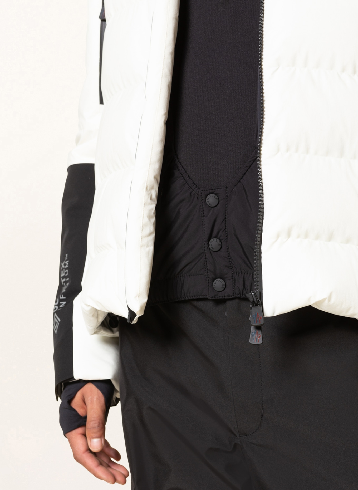 MONCLER GRENOBLE Down ski jacket MONTMIRAL, Color: CREAM/ BLACK (Image 6)