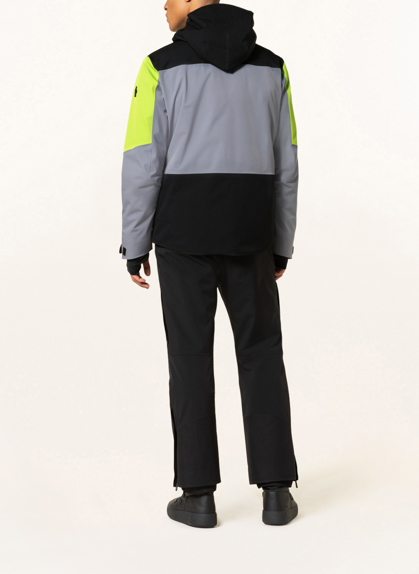 MONCLER GRENOBLE Down ski jacket CERNIAT, Color: LIGHT GREEN/ GRAY/ BLACK (Image 3)