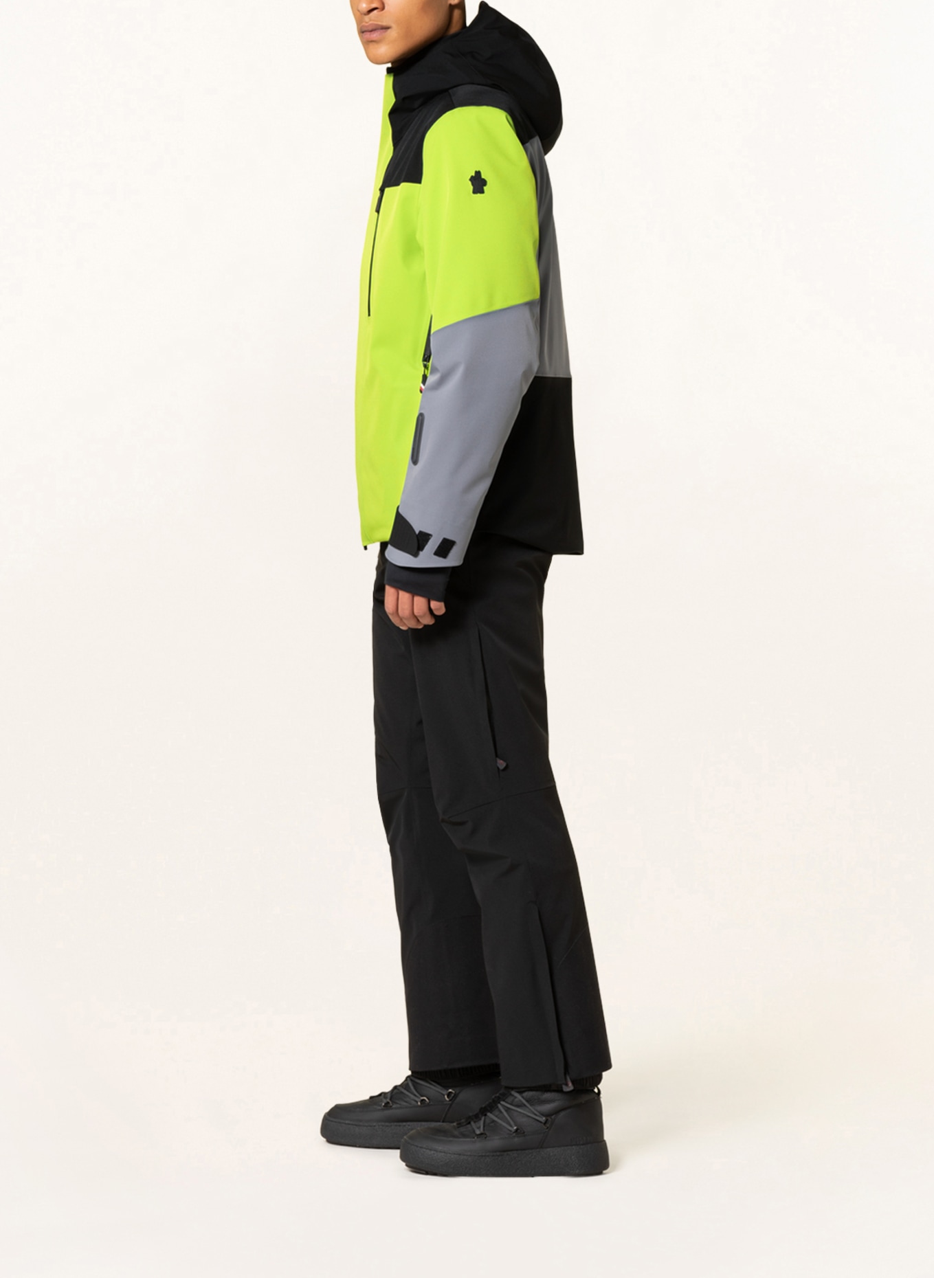 MONCLER GRENOBLE Down ski jacket CERNIAT, Color: LIGHT GREEN/ GRAY/ BLACK (Image 4)