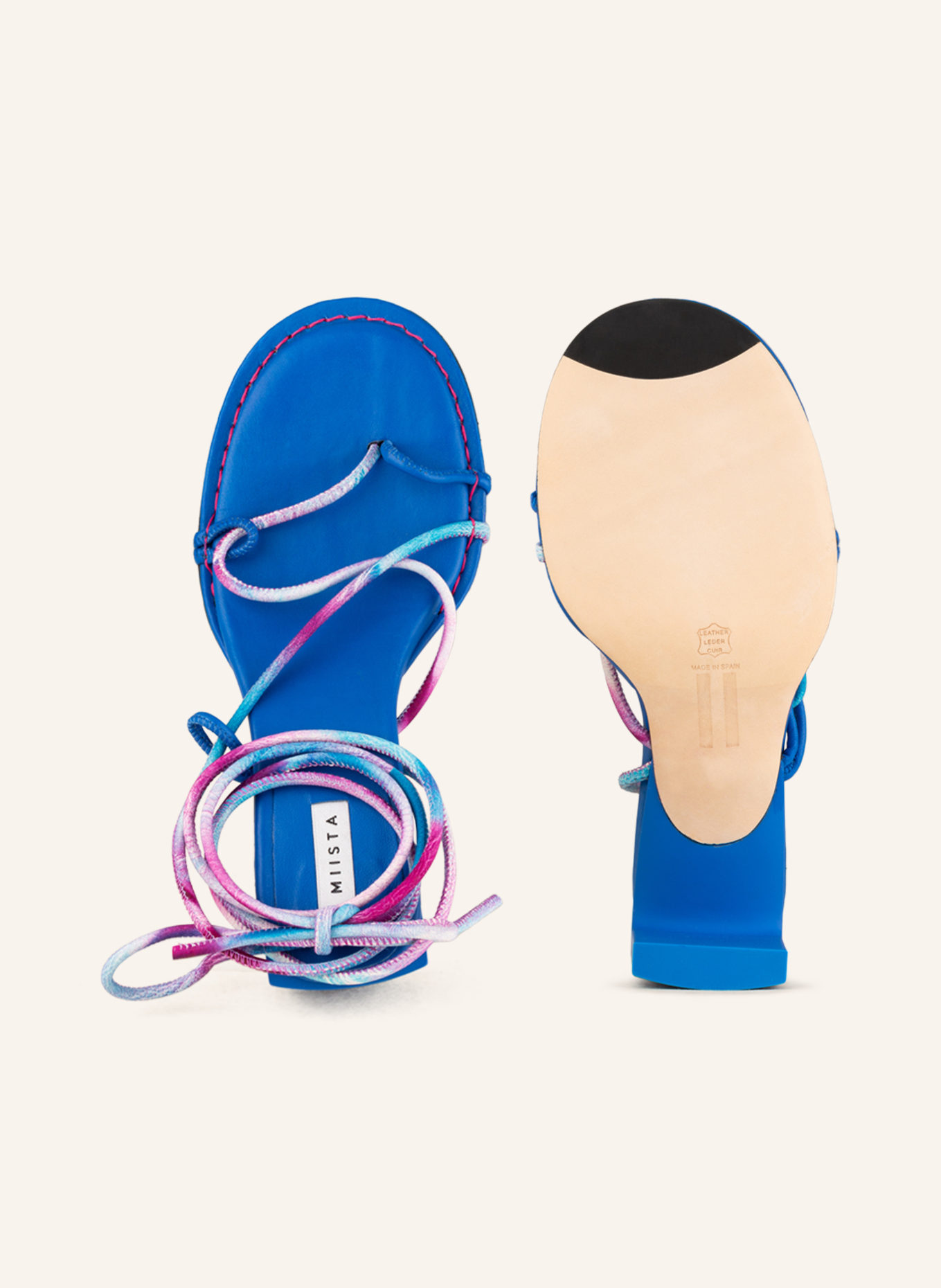 MIISTA Ankle-strap sandals ALBERTA, Color: BLUE (Image 5)