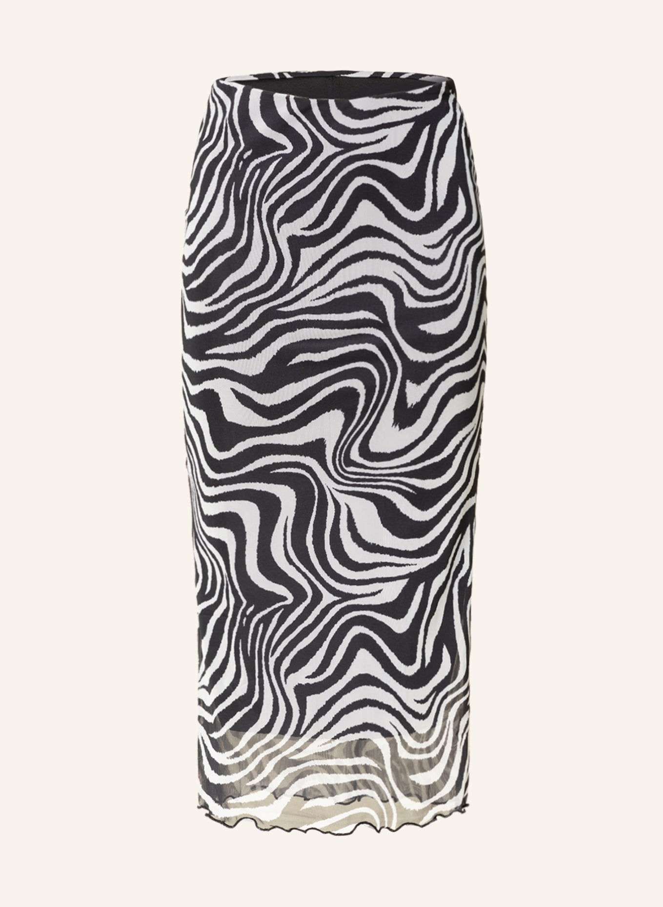 gina tricot Mesh skirt CARRO, Color: BLACK/ WHITE (Image 1)