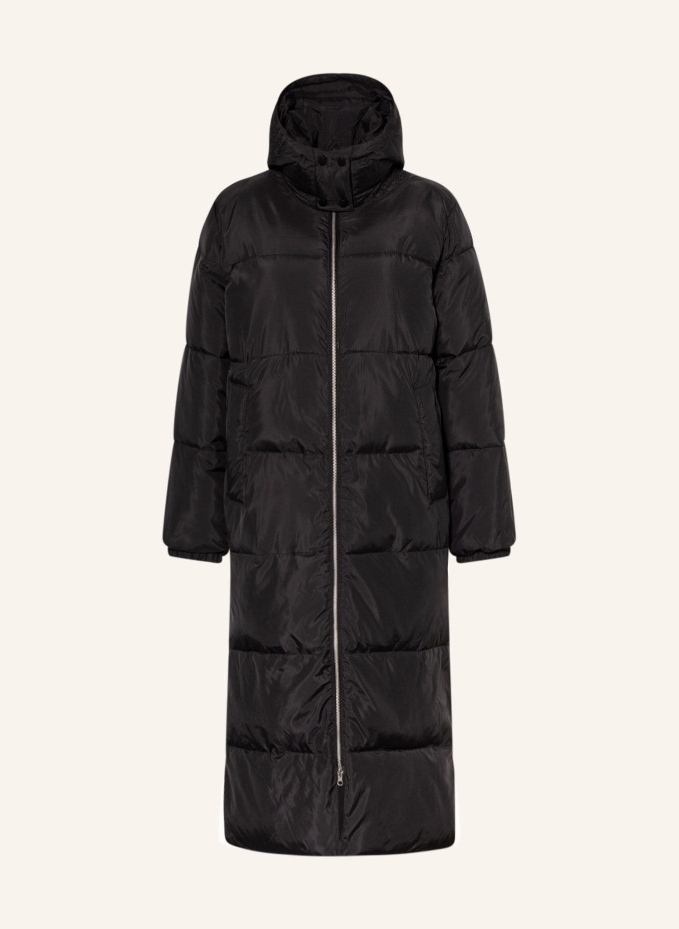 MRS & HUGS Quilted coat, Color: BLACK (Image 1)