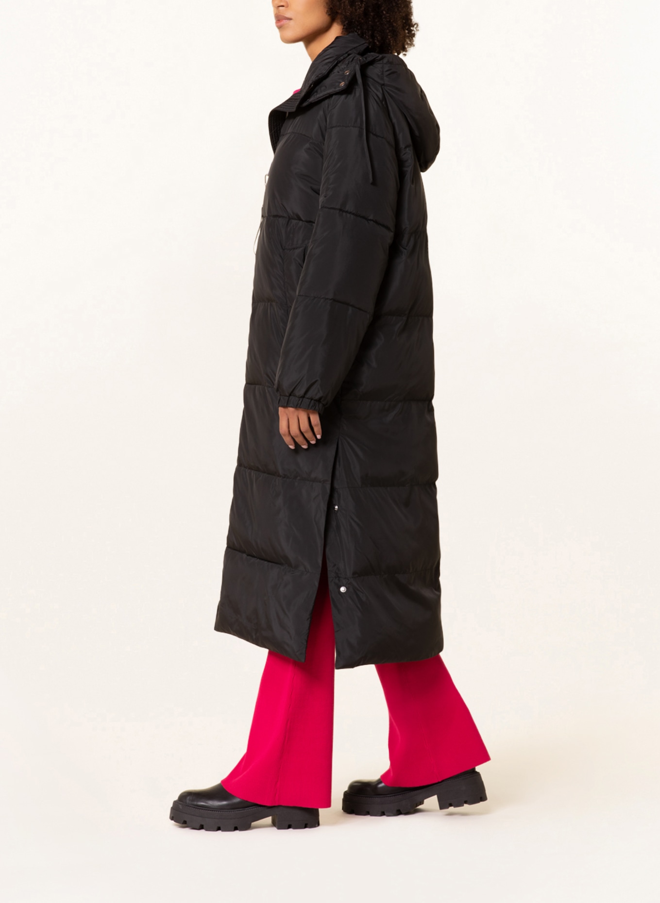 MRS & HUGS Quilted coat, Color: BLACK (Image 4)