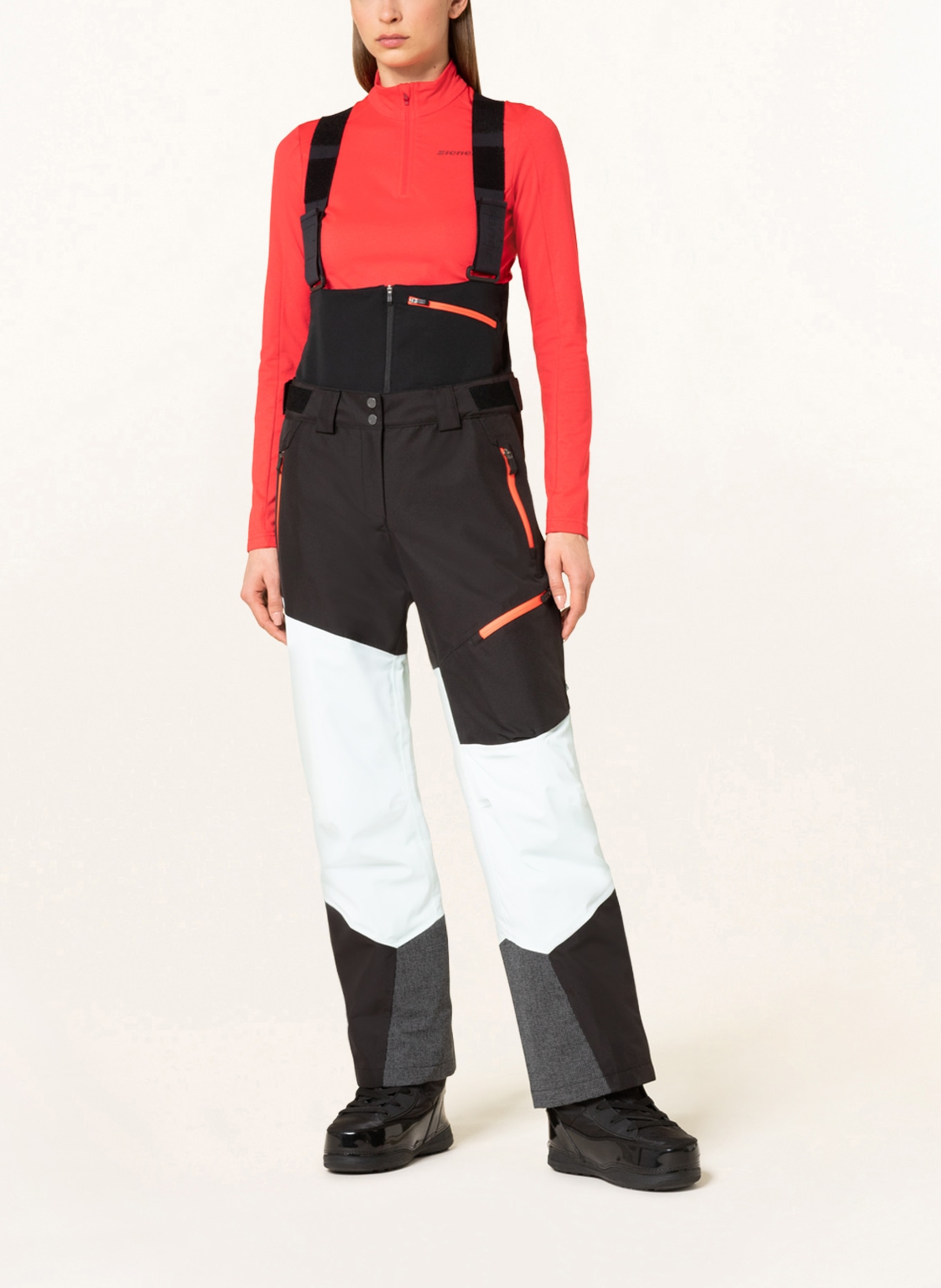 ziener Hardshell ski pants TRESA BIB LADY, Color: BLACK (Image 3)