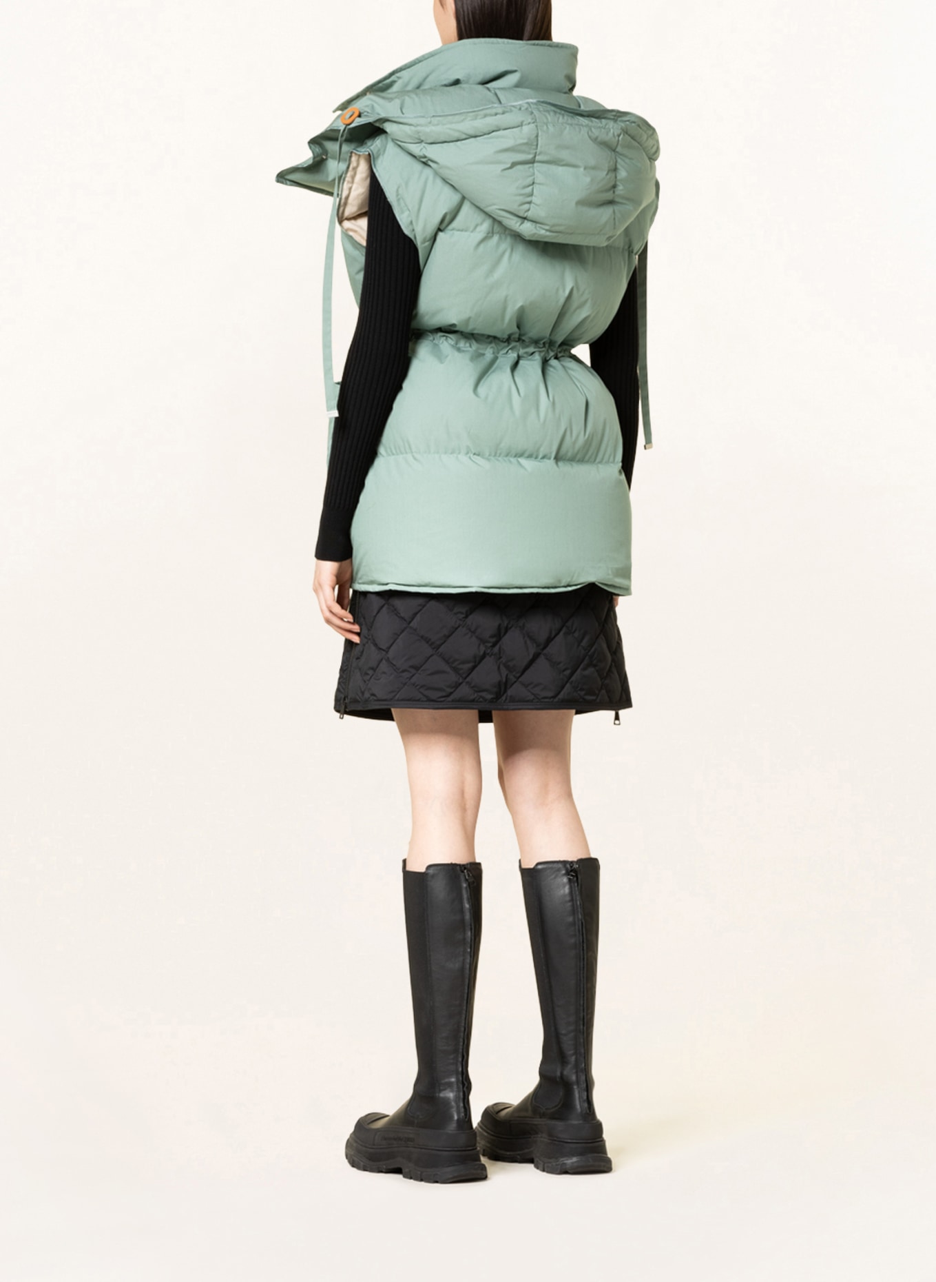 MONCLER GENIUS Oversized down vest BATTY with detachable hood , Color: MINT (Image 3)