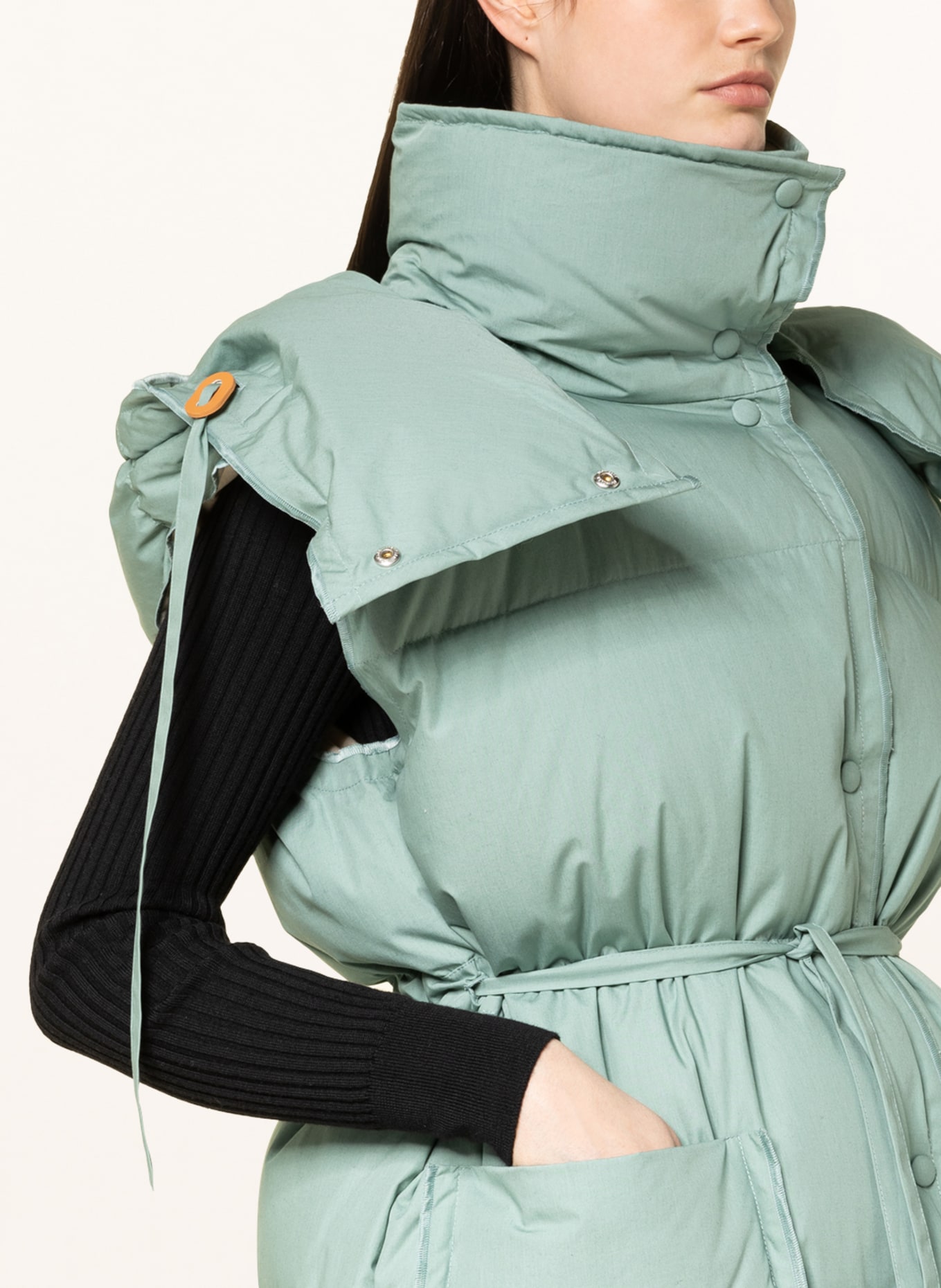 MONCLER GENIUS Oversized down vest BATTY with detachable hood , Color: MINT (Image 5)