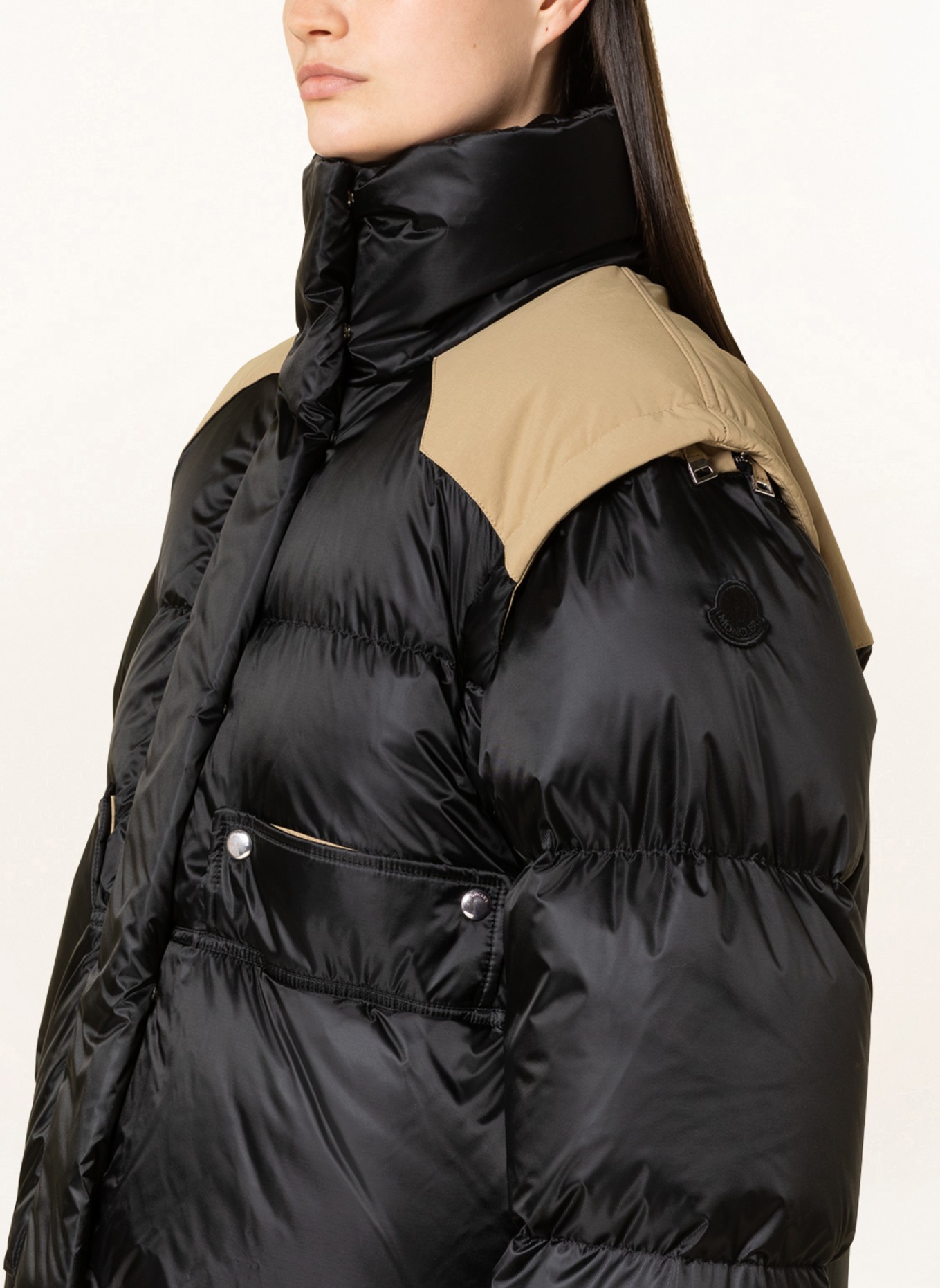 MONCLER GENIUS Down jacket with detachable sleeves , Color: BLACK/ BEIGE (Image 4)