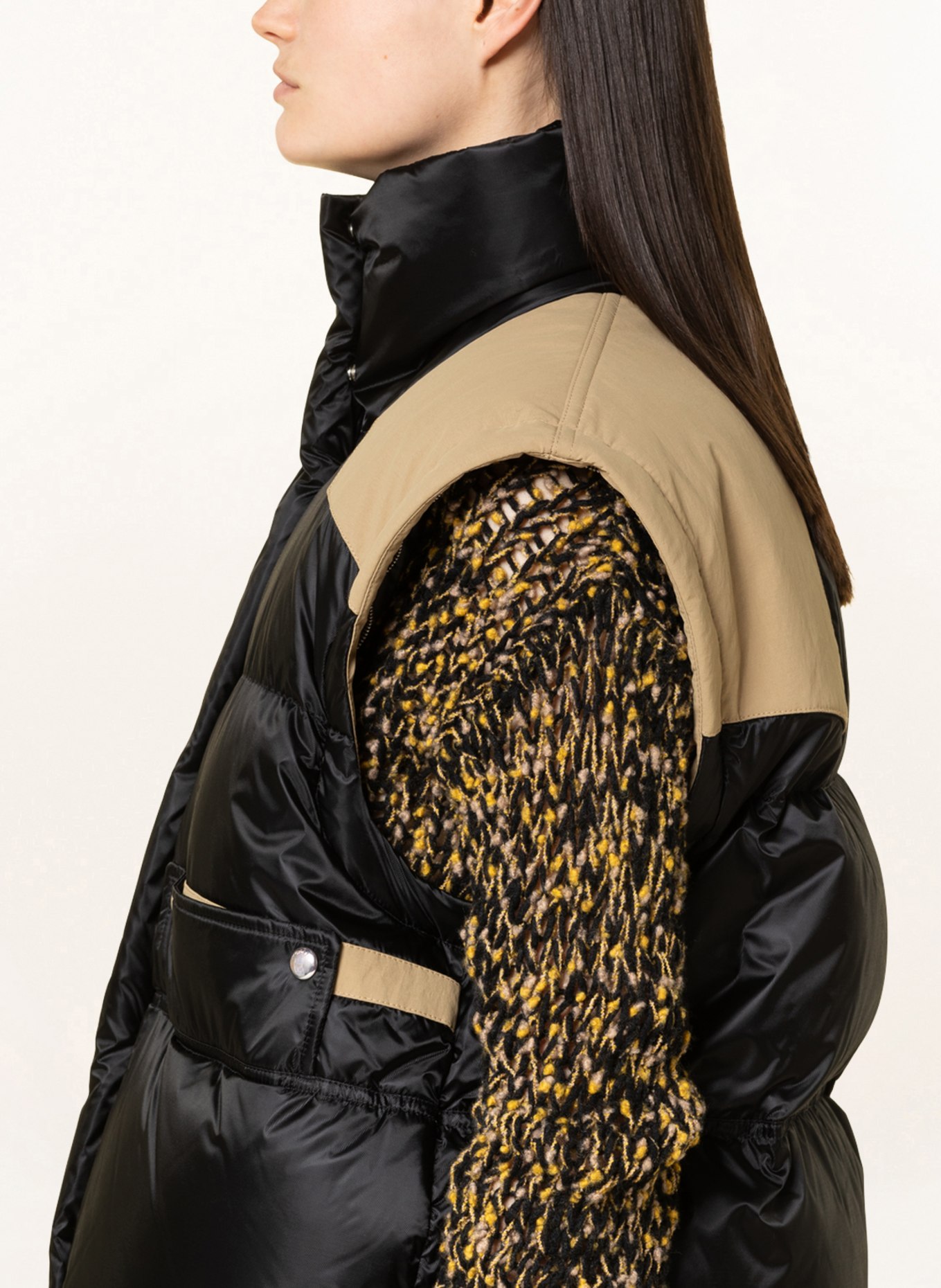 MONCLER GENIUS Down jacket with detachable sleeves , Color: BLACK/ BEIGE (Image 5)
