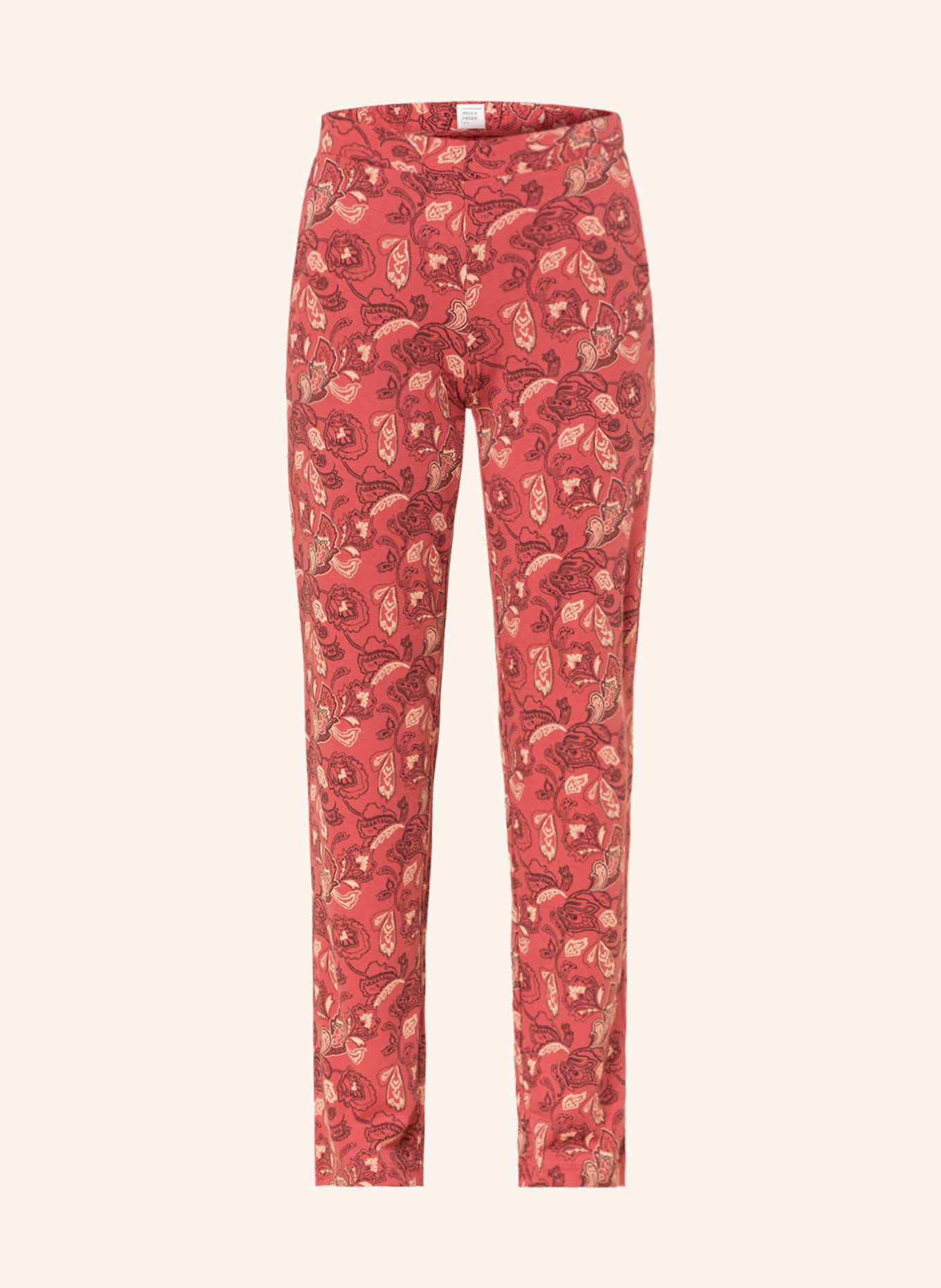SCHIESSER Pajama pants MIX+RELAX, Color: LIGHT RED/ LIGHT YELLOW/ DARK BROWN (Image 1)