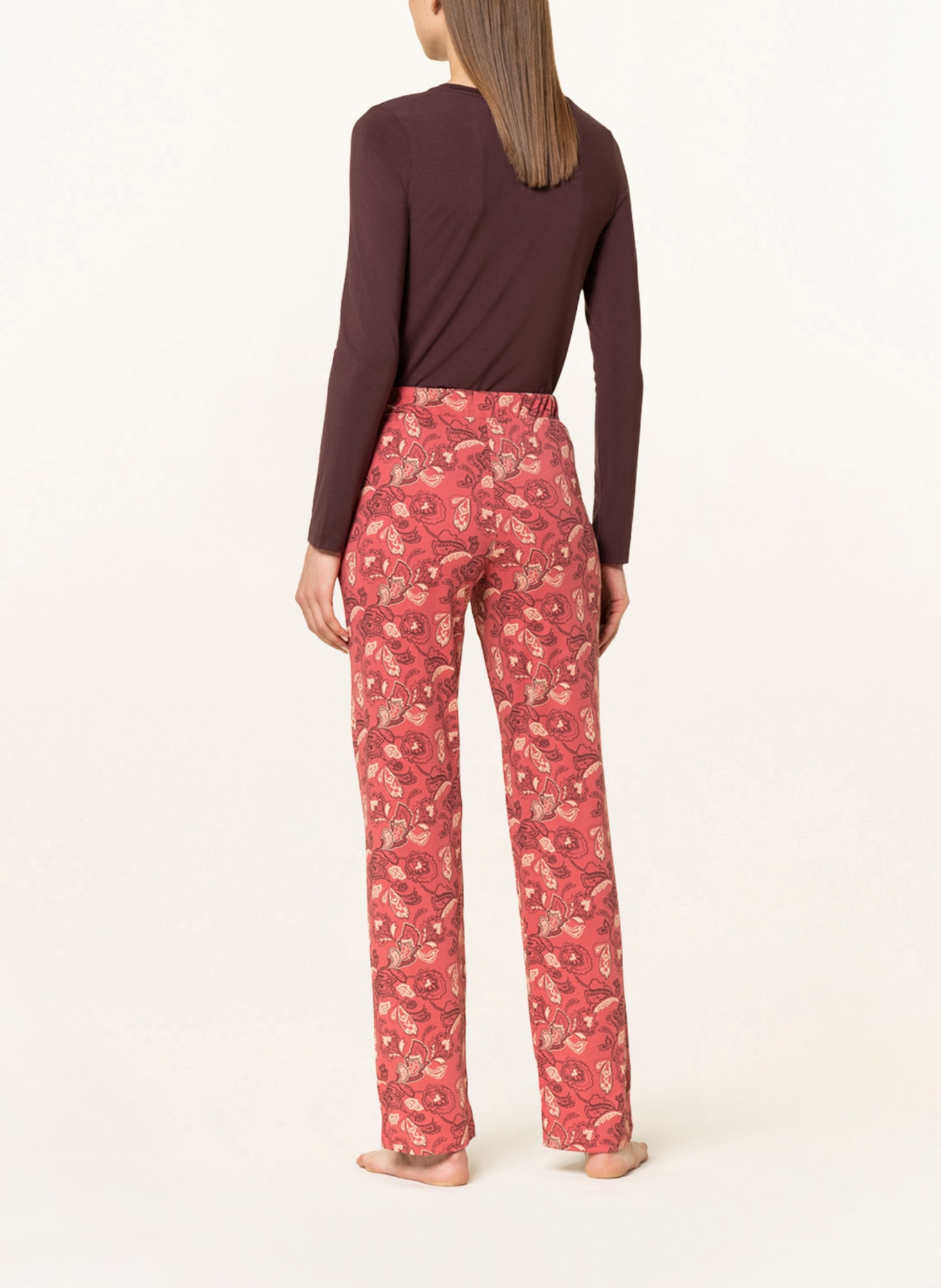 SCHIESSER Pajama pants MIX+RELAX, Color: LIGHT RED/ LIGHT YELLOW/ DARK BROWN (Image 3)