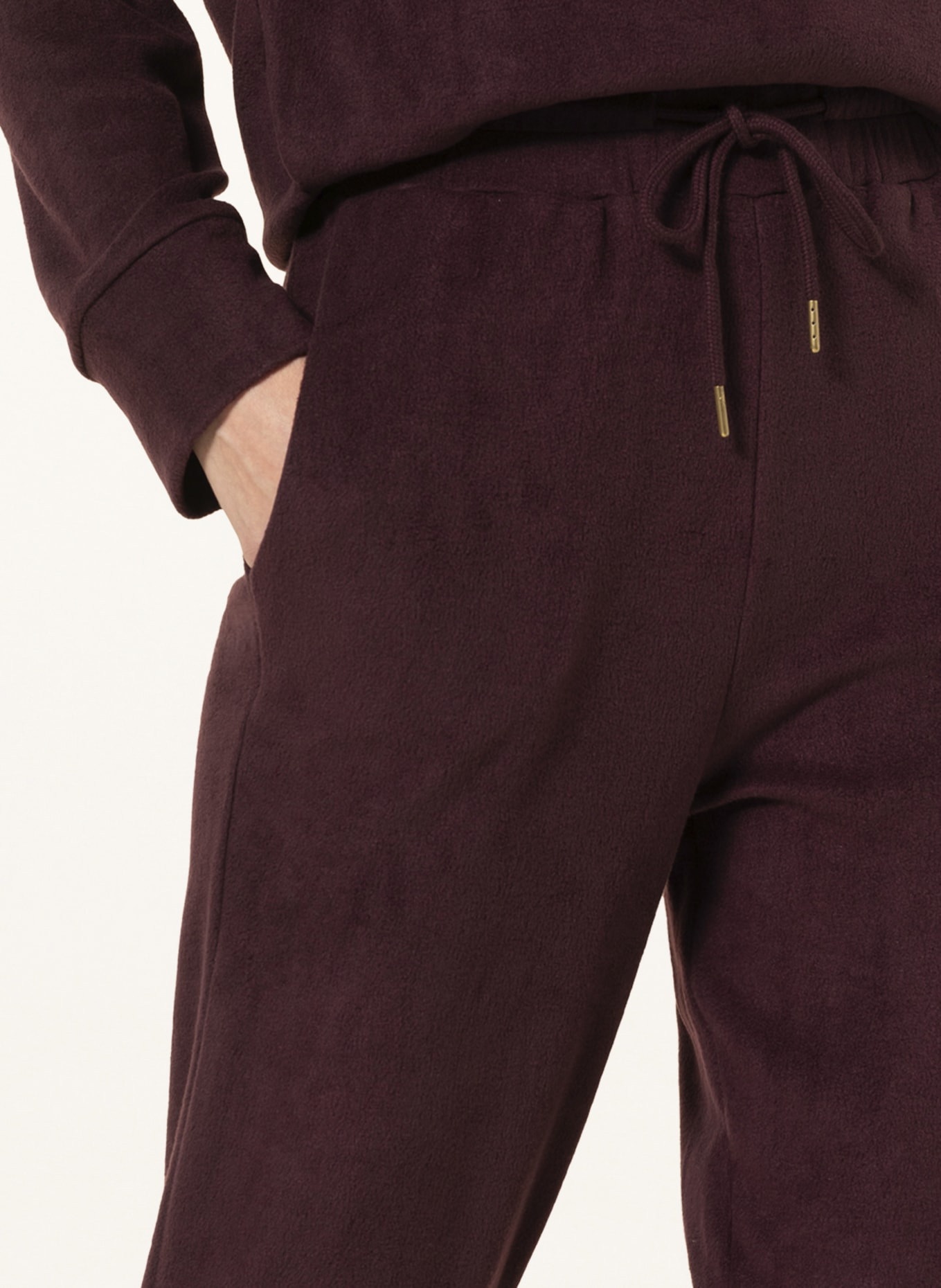 SCHIESSER Lounge pants MIX+RELAX LOUNGE in fleece , Color: DARK RED (Image 5)
