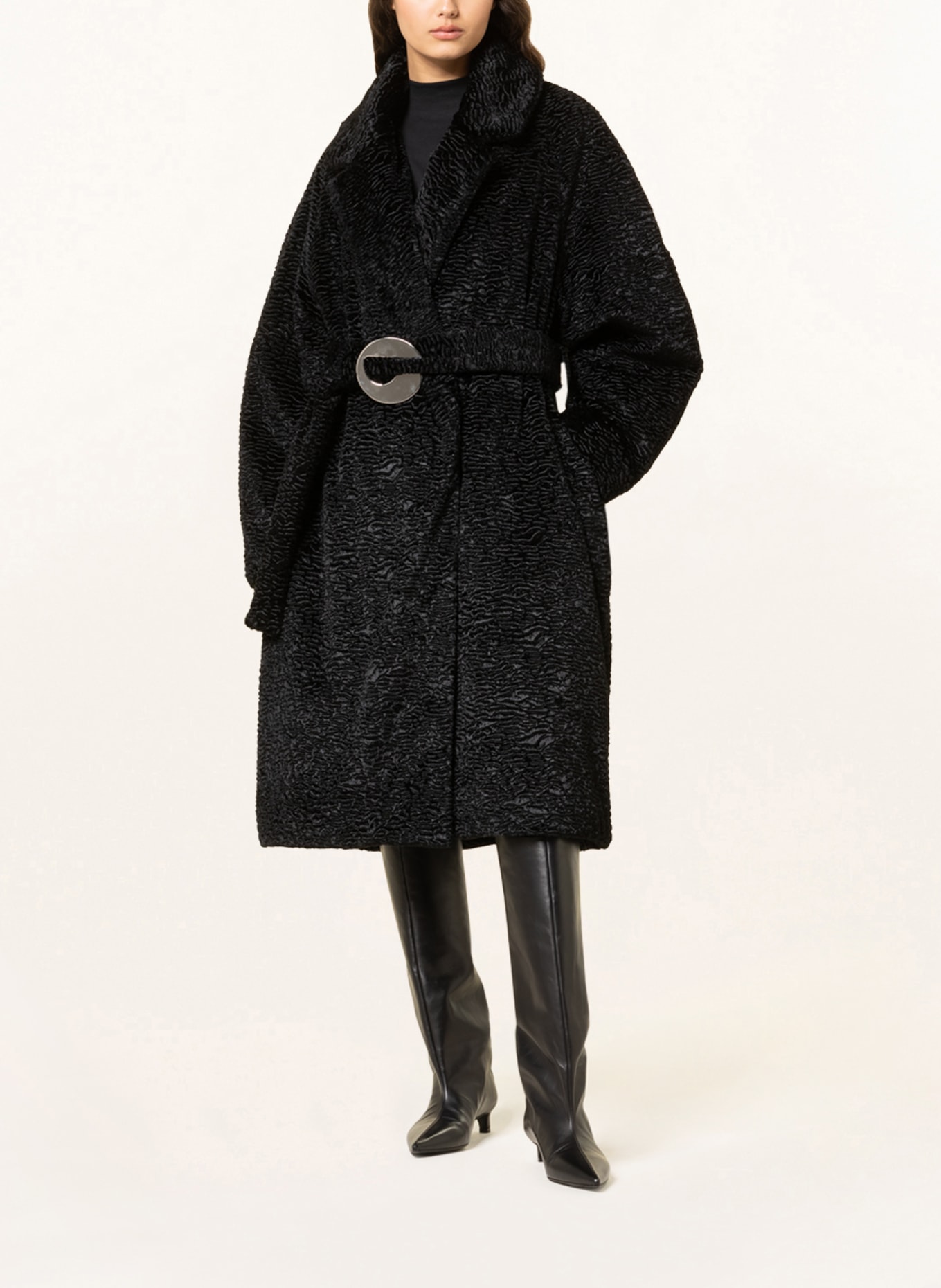 coperni Oversized kabát, Barva: ČERNÁ (Obrázek 2)