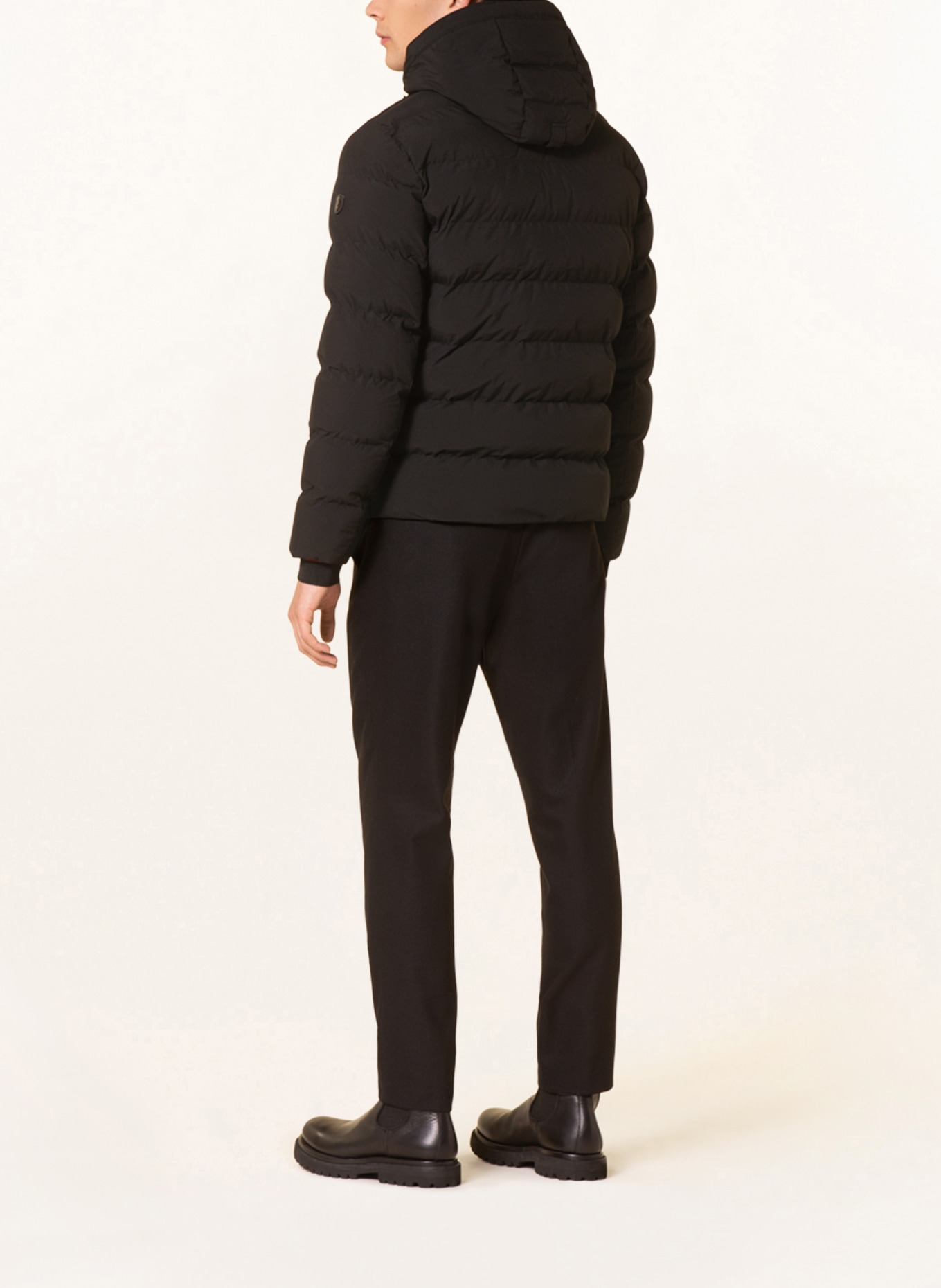 WELLENSTEYN Quilted jacket BLACKBIRD with detachable hood, Color: BLACK (Image 3)