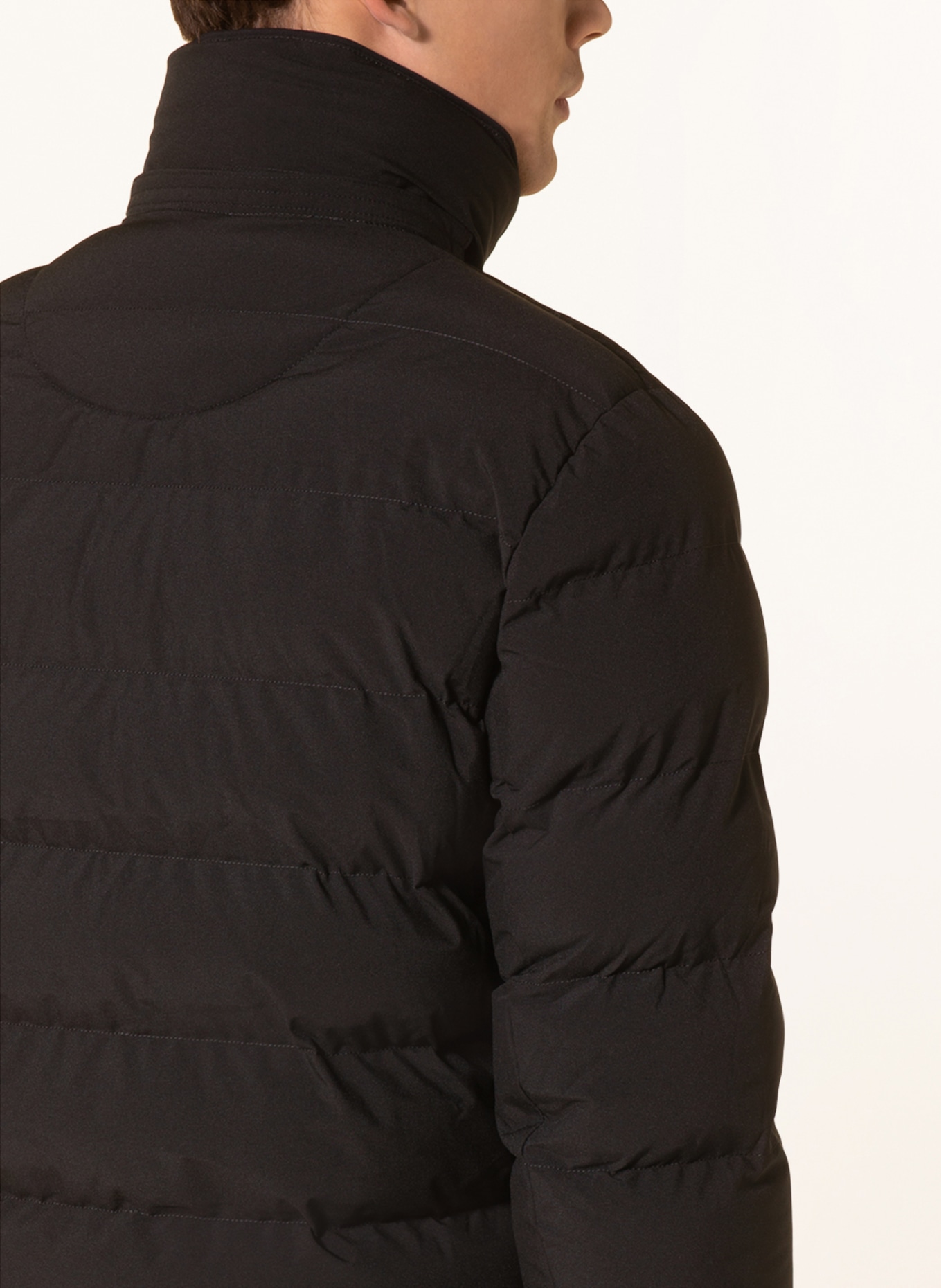 WELLENSTEYN Quilted jacket BLACKBIRD with detachable hood, Color: BLACK (Image 6)