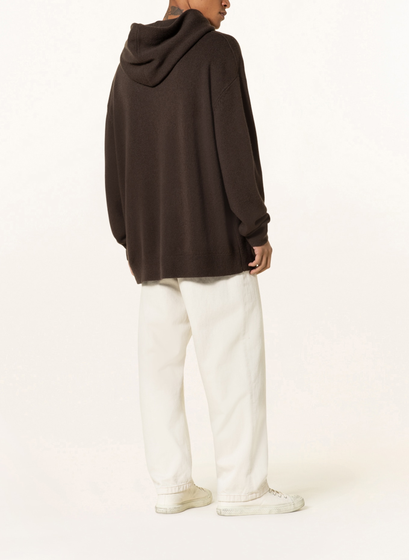 Acne Studios Knit hoodie with cashmere , Color: DARK BROWN (Image 3)