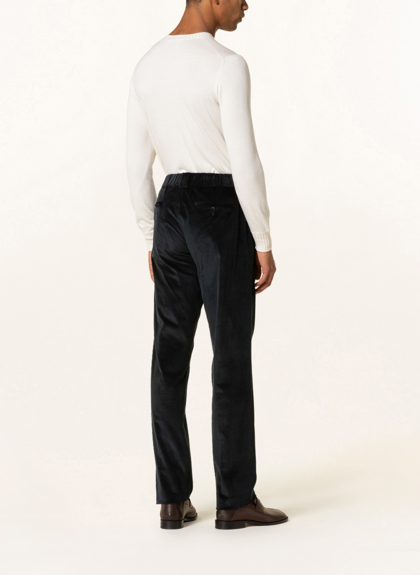 AGNONA Corduroy trousers extra slim fit, Color: DARK GREEN (Image 3)