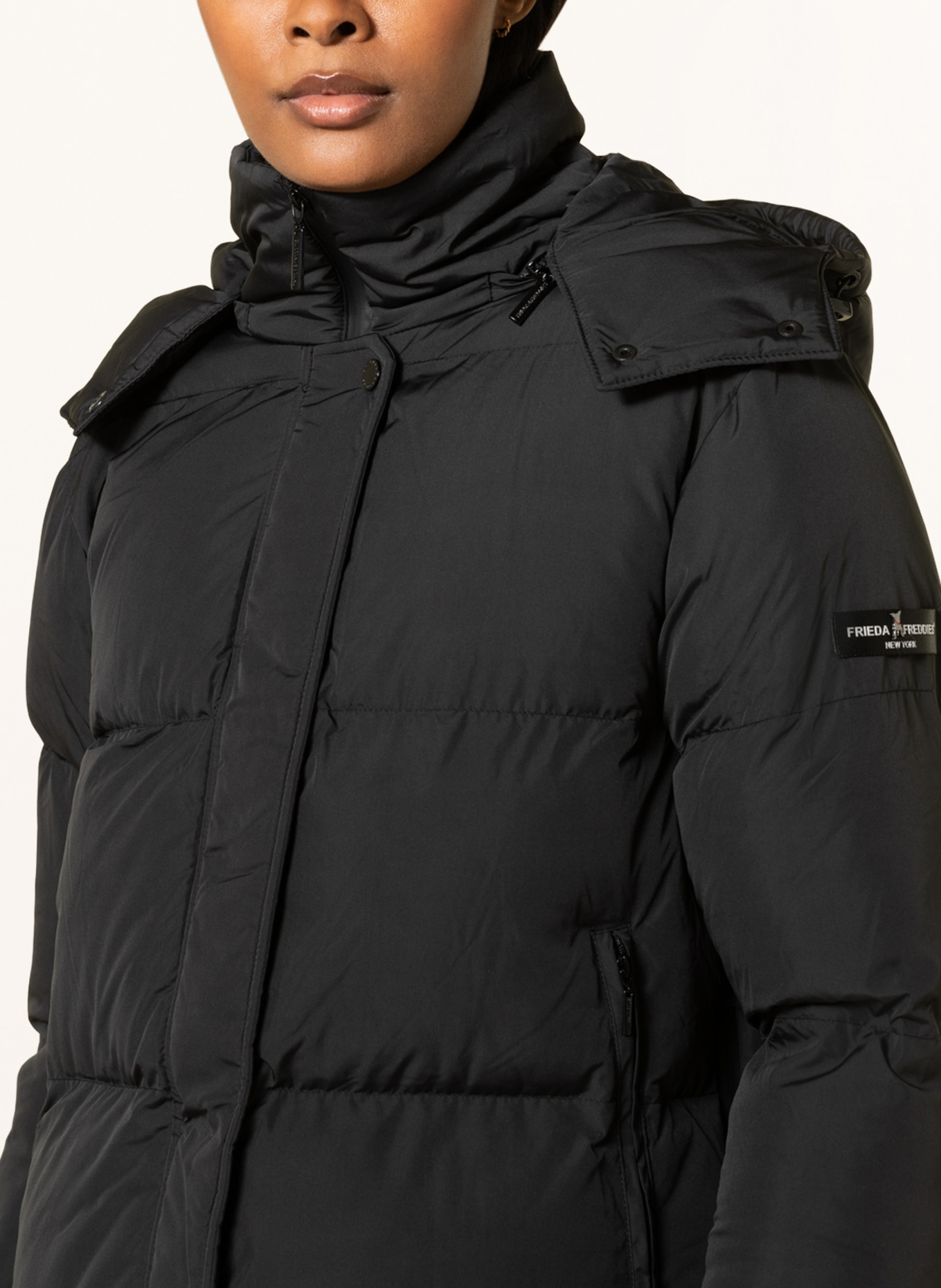 FRIEDA & FREDDIES Steppjacke mit abnehmbarer Kapuze: SCHWARZ