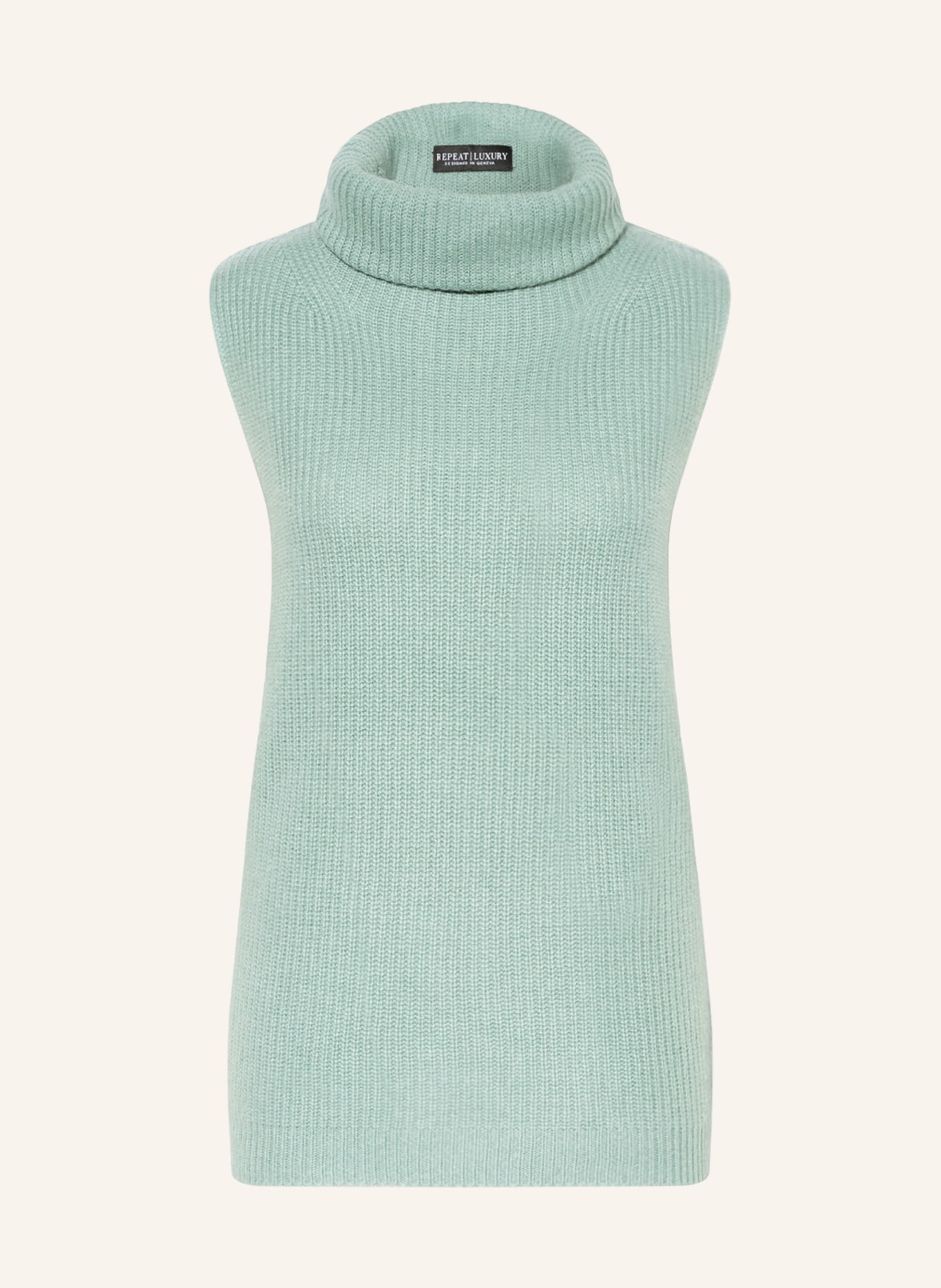 REPEAT Cashmere sweater vest, Color: LIGHT GREEN (Image 1)