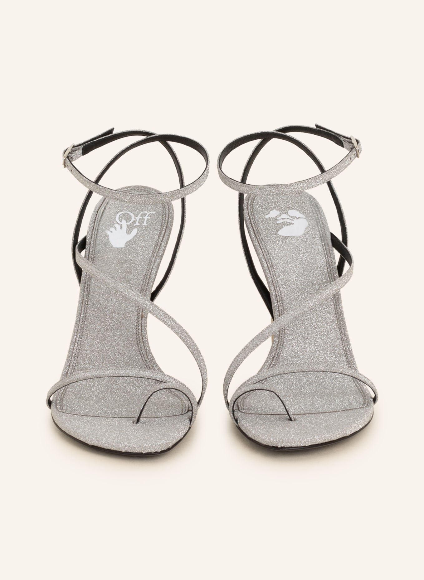 Off-White Sandaletten, Farbe: SILBER (Bild 3)
