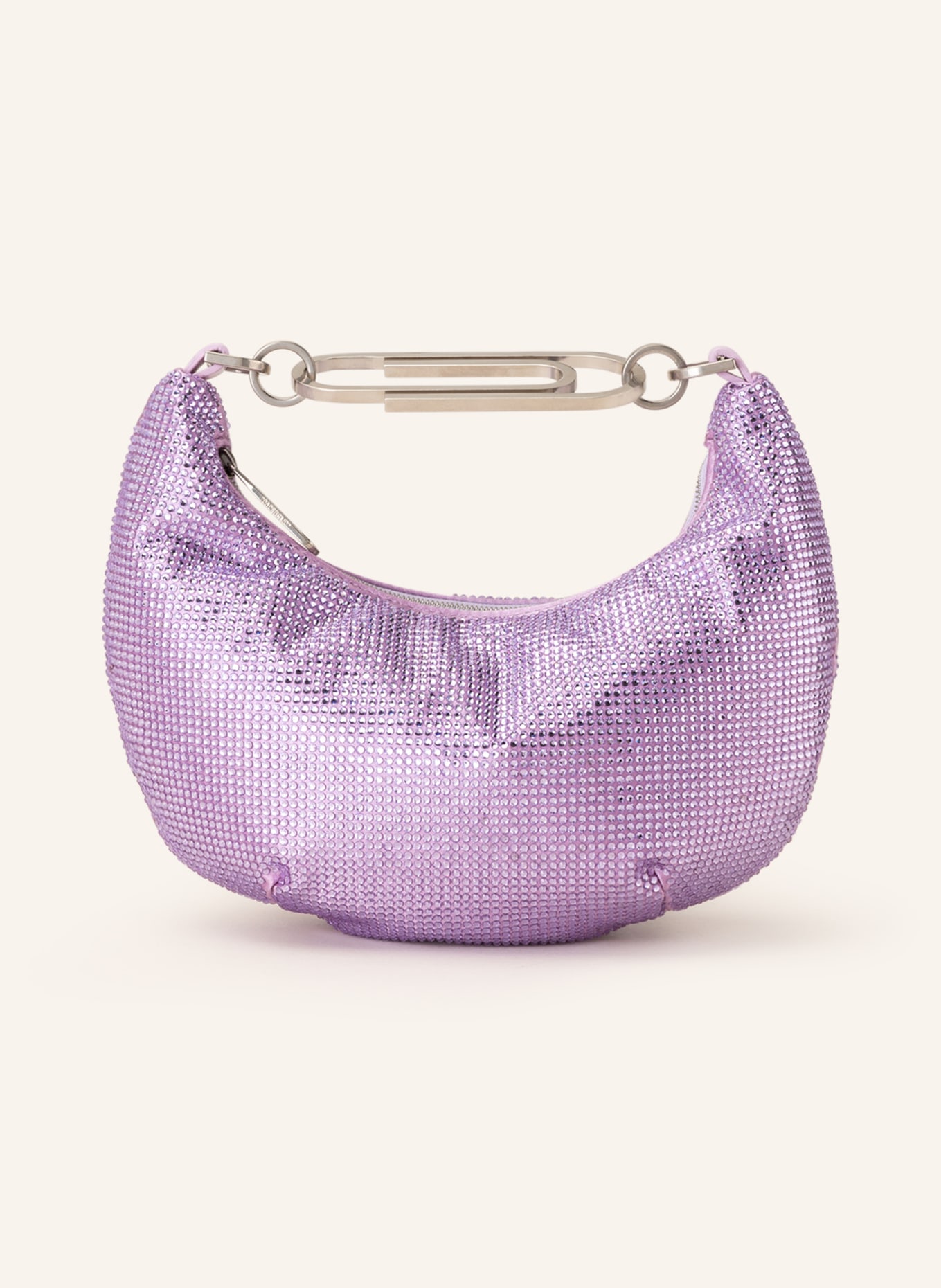 Off-White Hobo bag with decorative gems, Color: LIGHT PURPLE (Image 1)