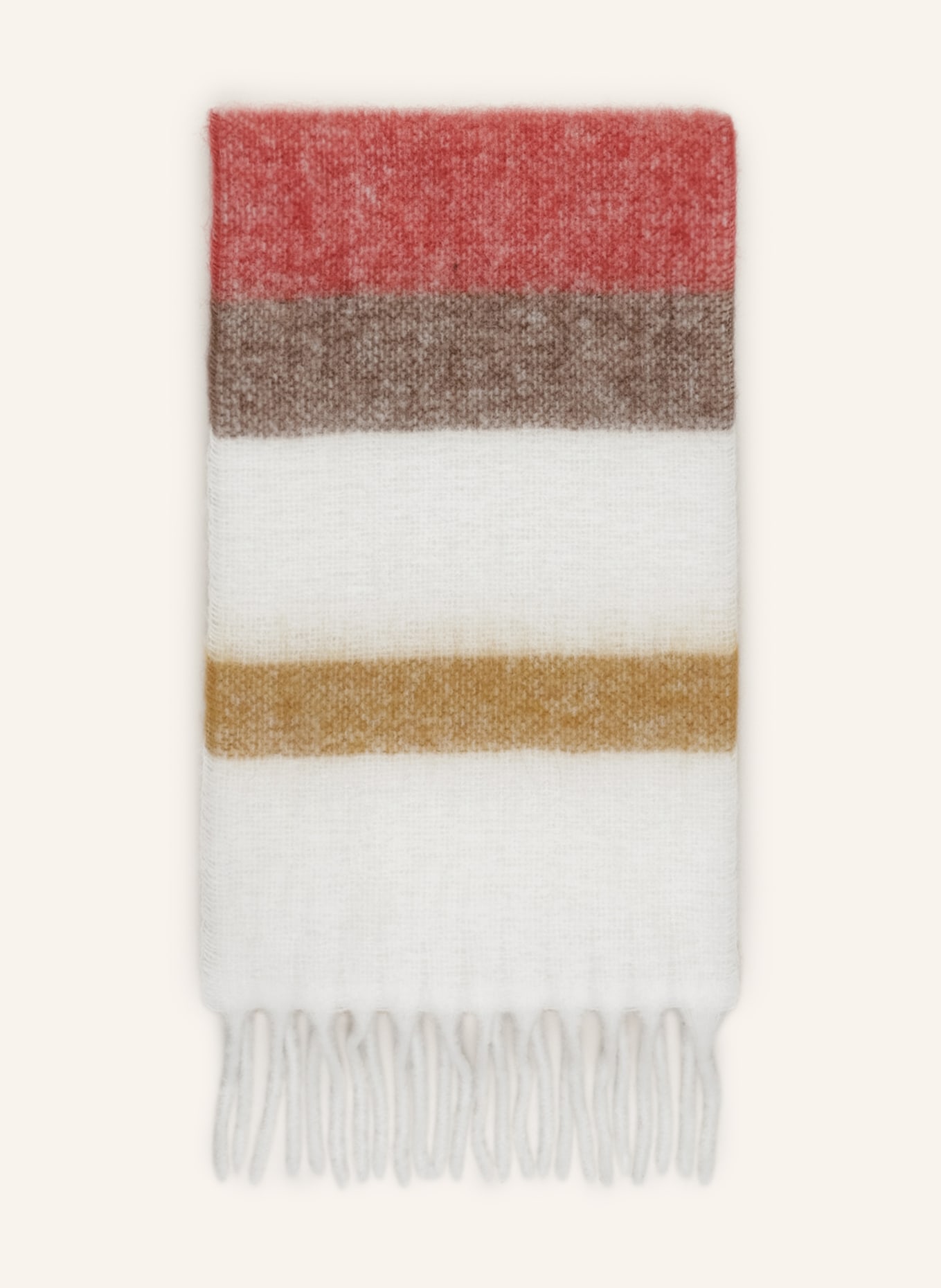 darling harbour Scarf, Color: WHITE/ DARK YELLOW/ DARK RED (Image 1)
