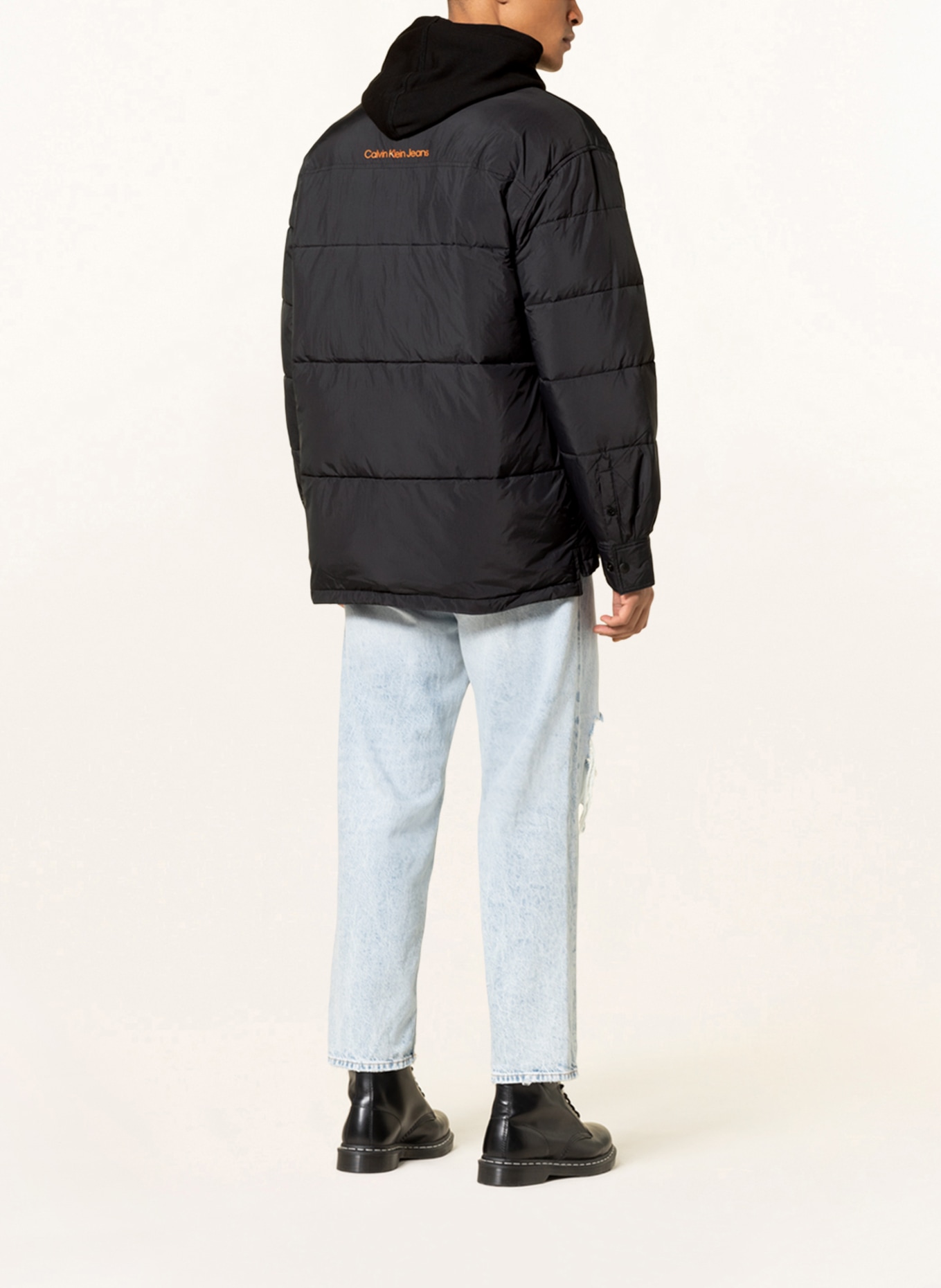 Calvin Klein Jeans Oversized quilted jacket, Color: BLACK (Image 3)