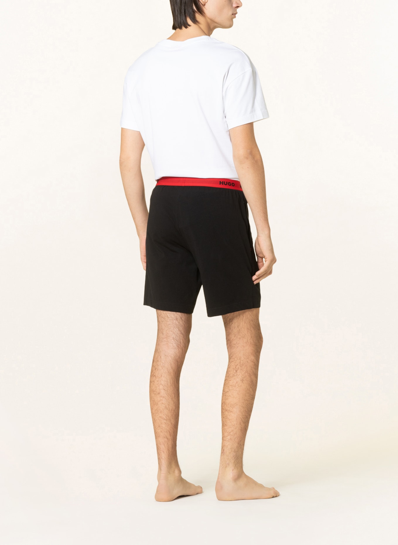 HUGO Pajama shorts LINKED, Color: BLACK (Image 3)