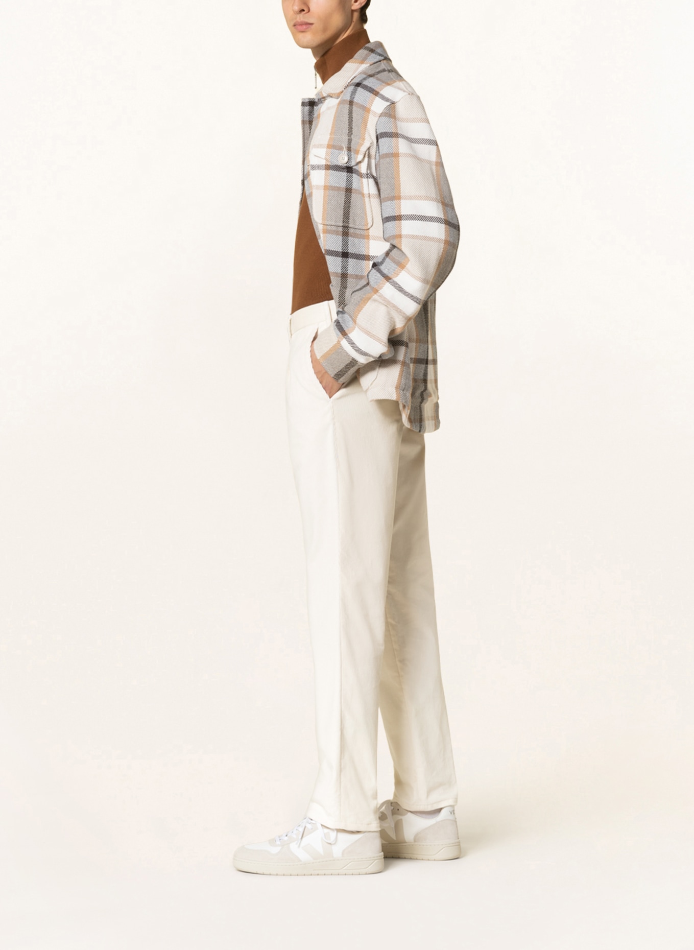 EDUARD DRESSLER Corduroy trousers shaped fit, Color: ECRU (Image 4)