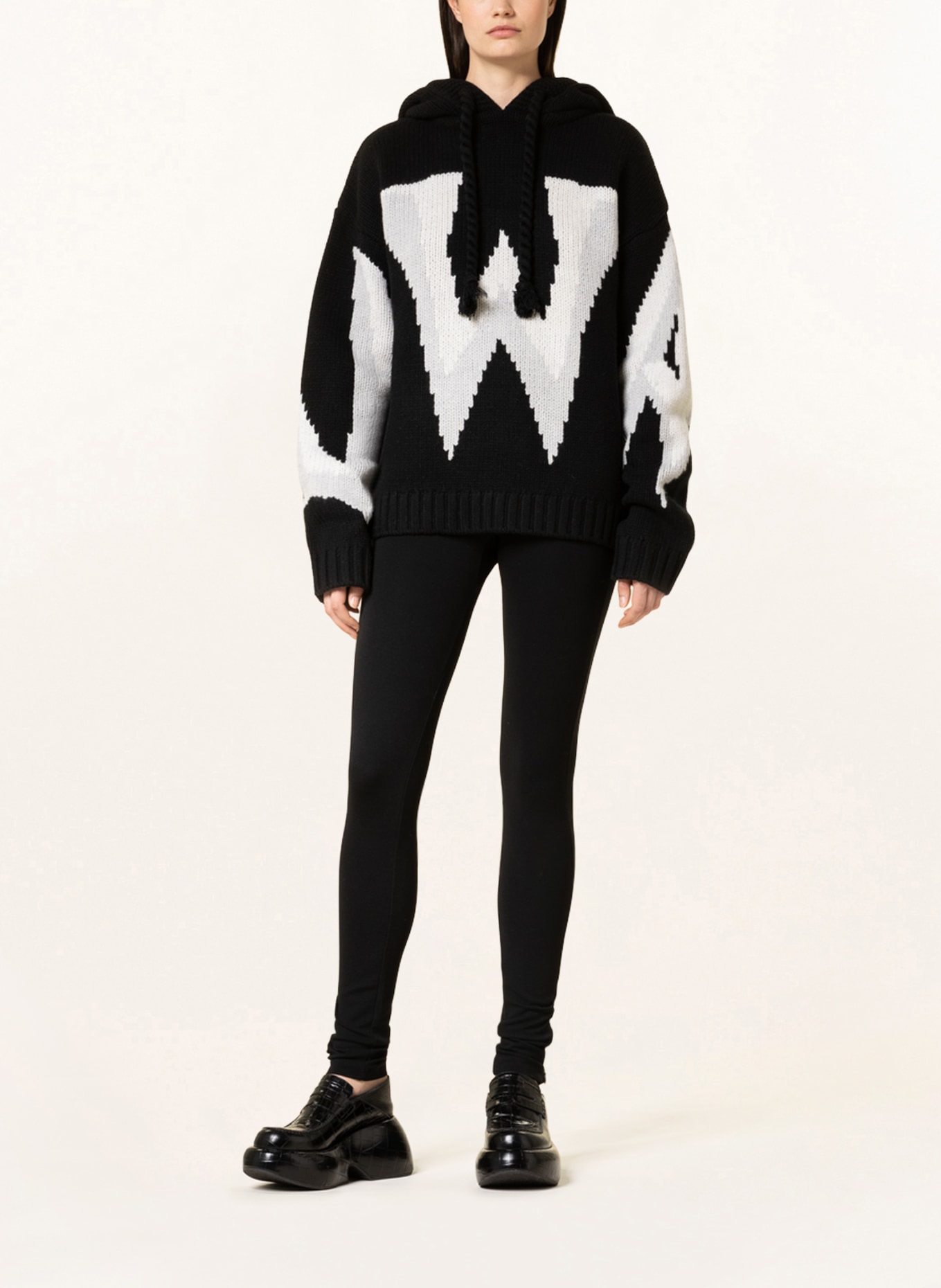 JW ANDERSON Oversized-Pullover, Farbe: SCHWARZ/ WEISS (Bild 2)
