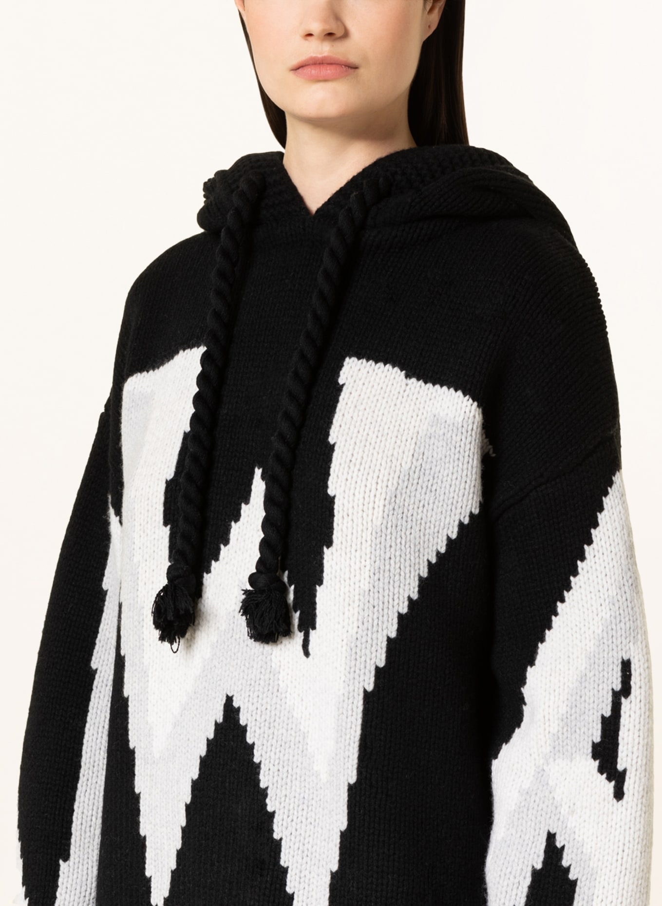 JW ANDERSON Oversized sweater, Color: BLACK/ WHITE (Image 5)