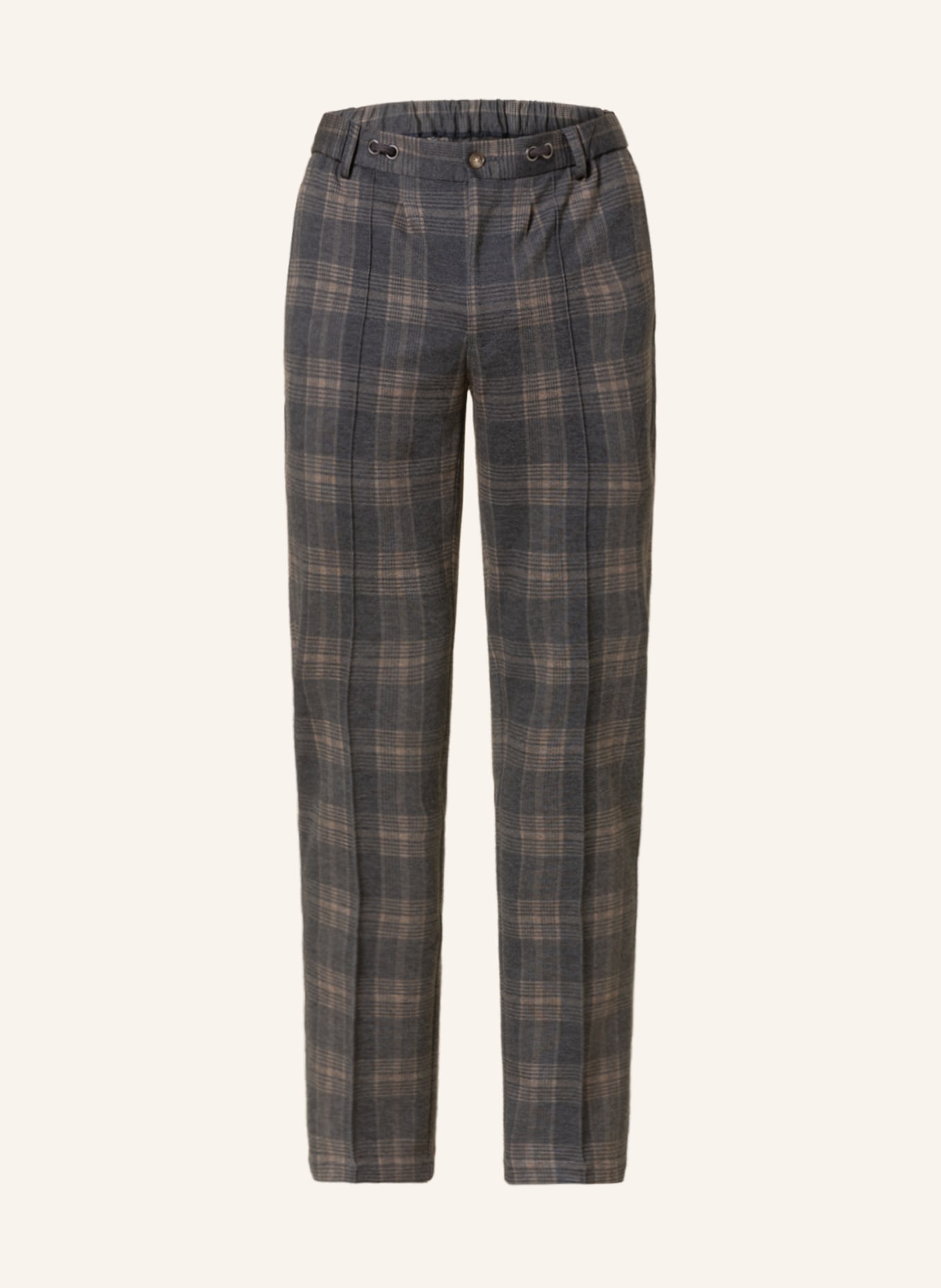 PAUL Spodnie w stylu dresowym slim fit, Kolor: CZIEMNOSZARY/ JASNOBRĄZOWY (Obrazek 1)