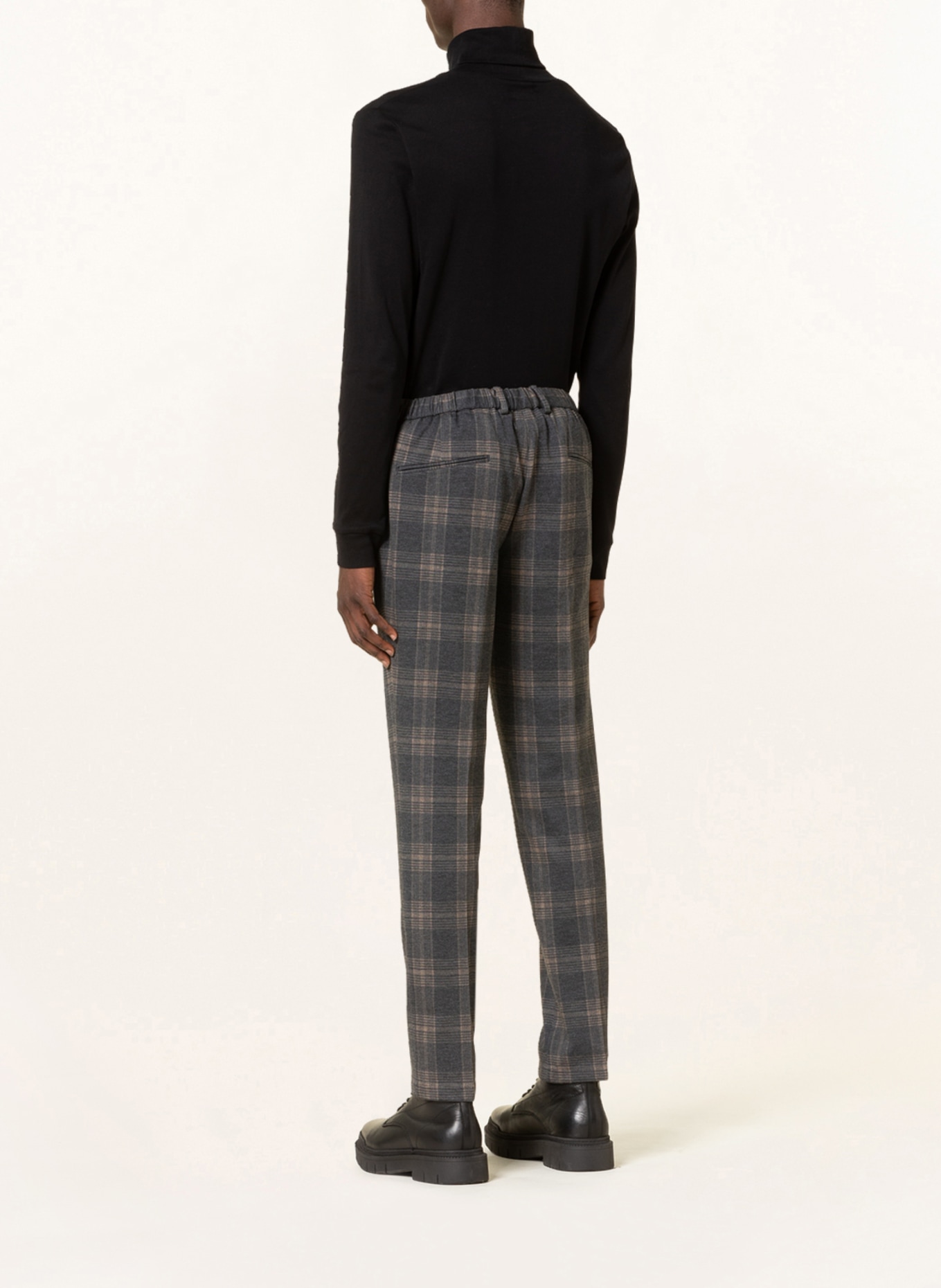 PAUL Spodnie w stylu dresowym slim fit, Kolor: CZIEMNOSZARY/ JASNOBRĄZOWY (Obrazek 3)
