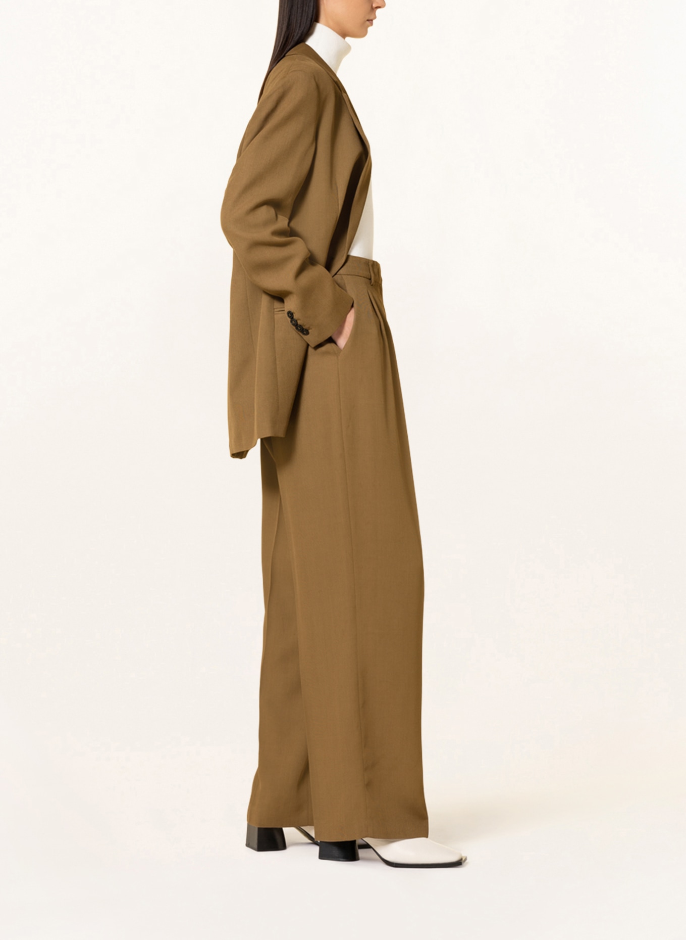 Lala Berlin Spodnie marlena PONY, Kolor: KHAKI (Obrazek 4)