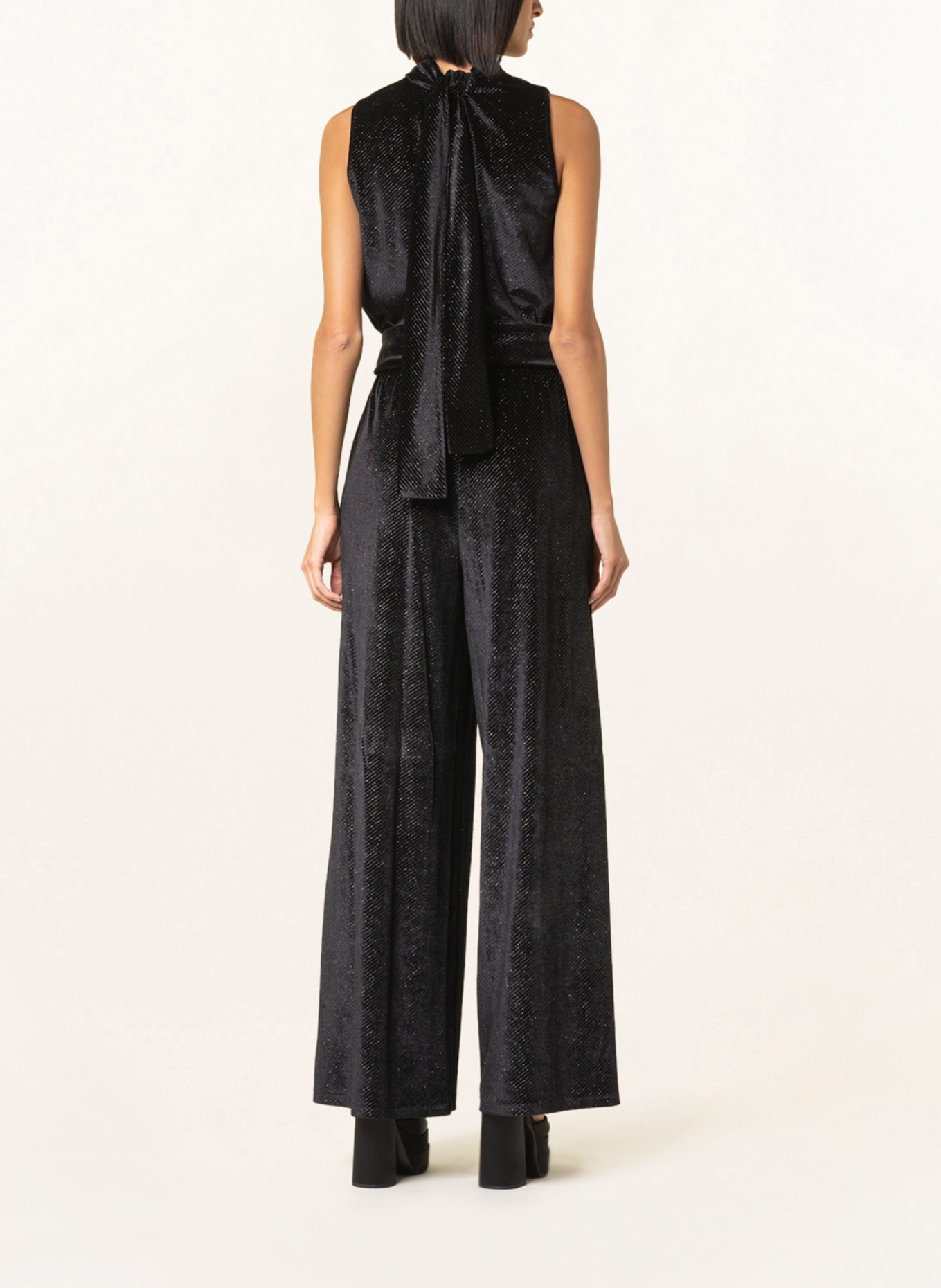 MAX & Co. Velvet jumpsuit CORTEO with glitter thread, Color: BLACK (Image 3)