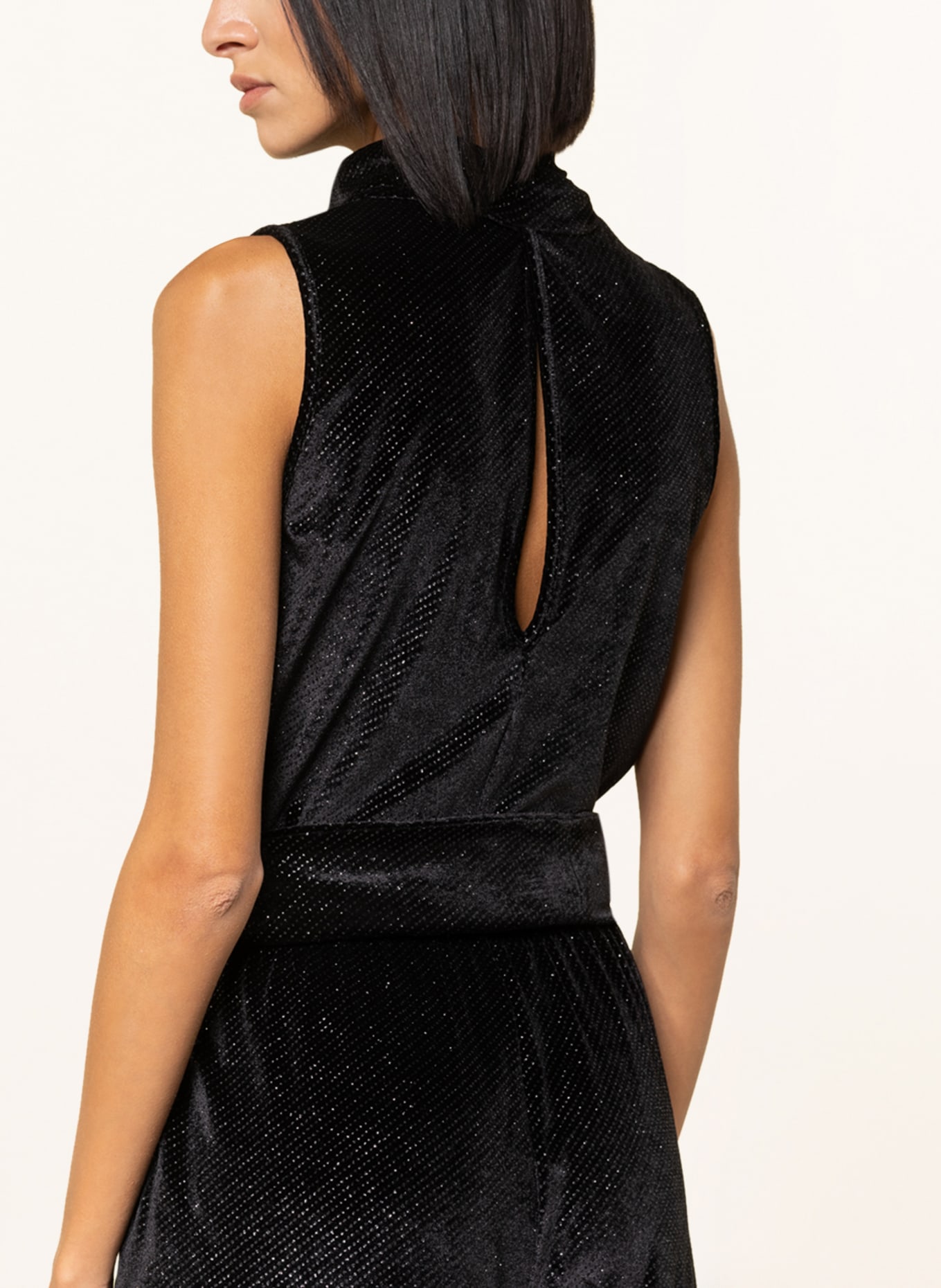 MAX & Co. Velvet jumpsuit CORTEO with glitter thread, Color: BLACK (Image 4)