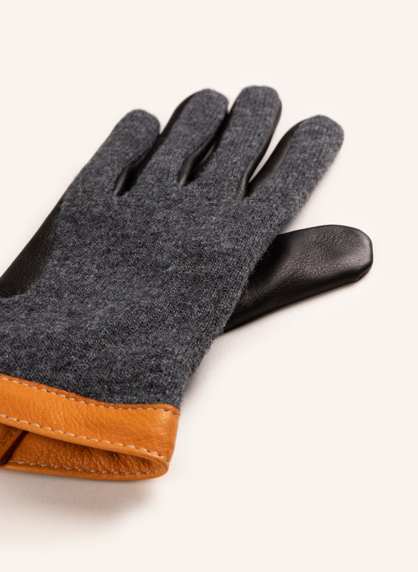 HESTRA Ski gloves DEERSKIN AS®, Color: DARK GRAY (Image 2)