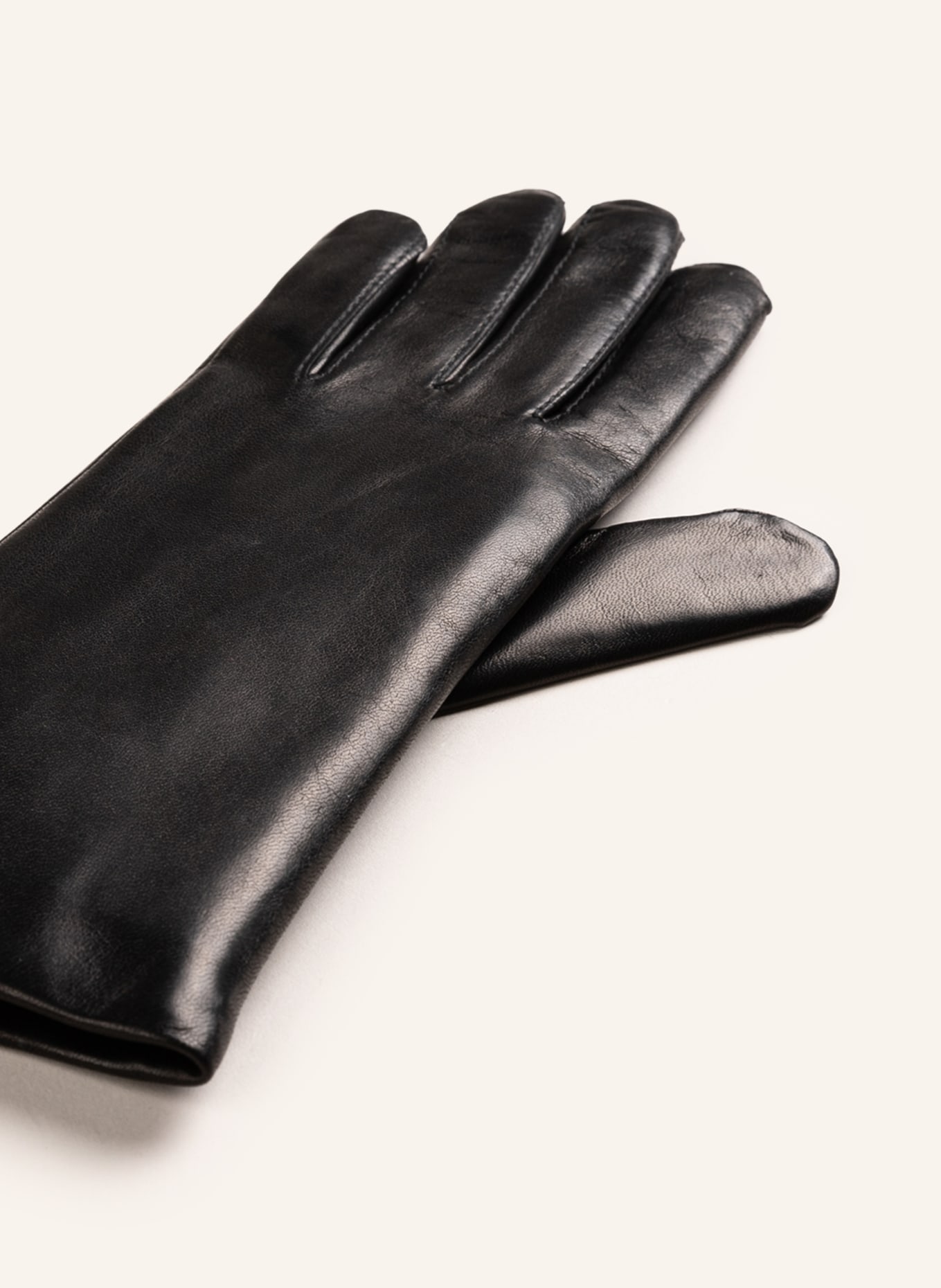 HESTRA Leather gloves ELISABETH, Color: BLACK (Image 2)
