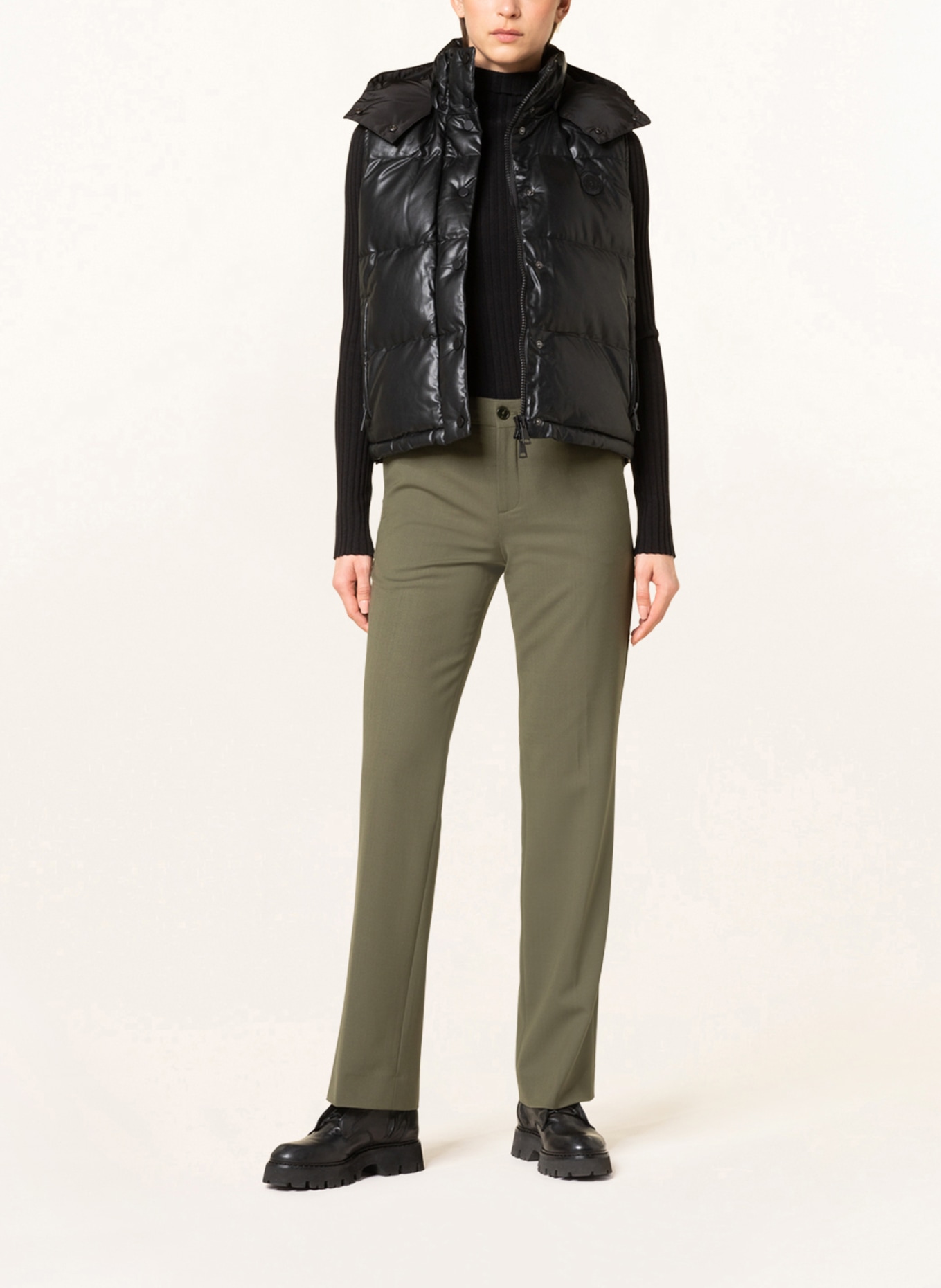 Leather look vest discount