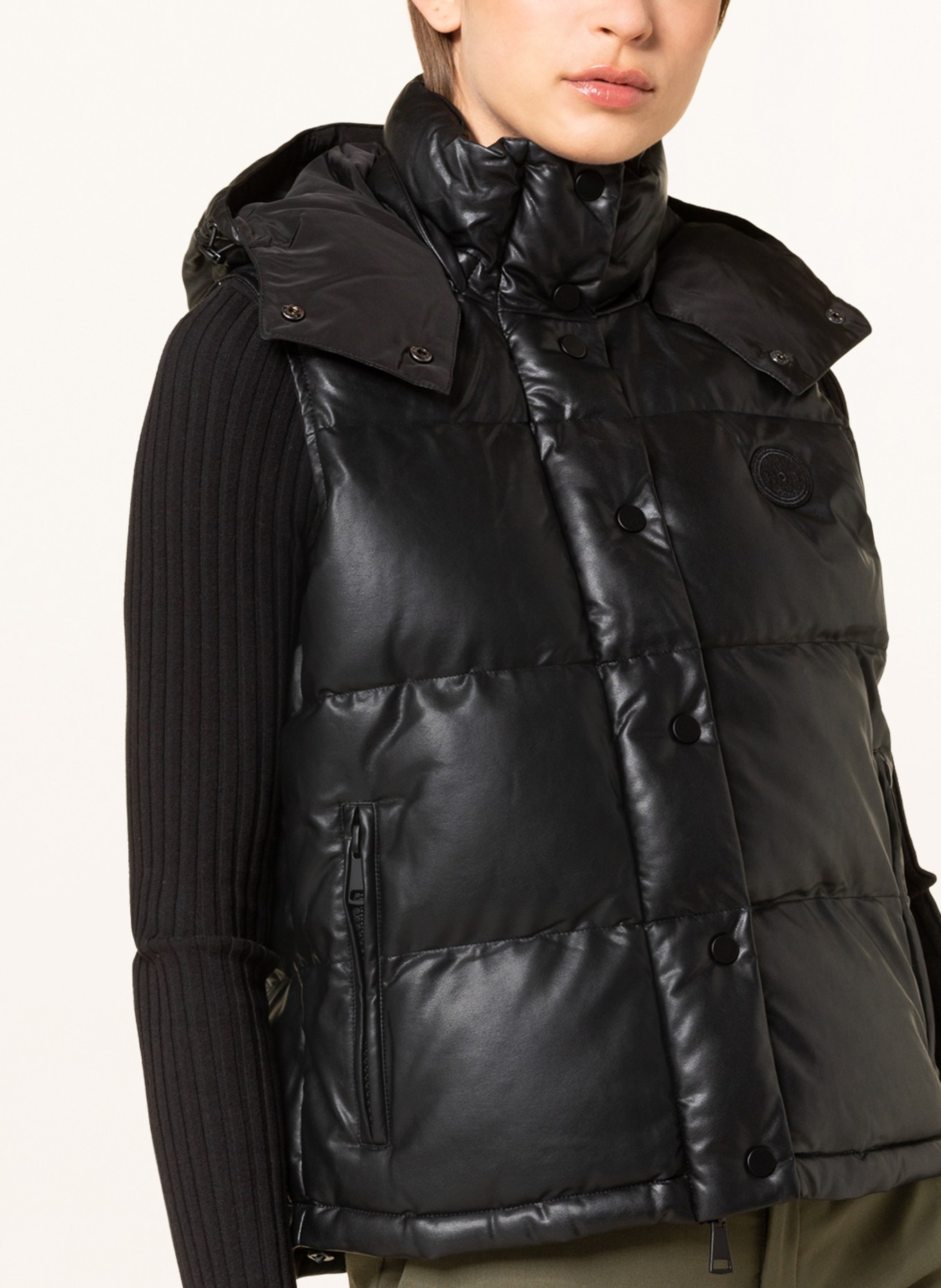 Leather on sale look vest