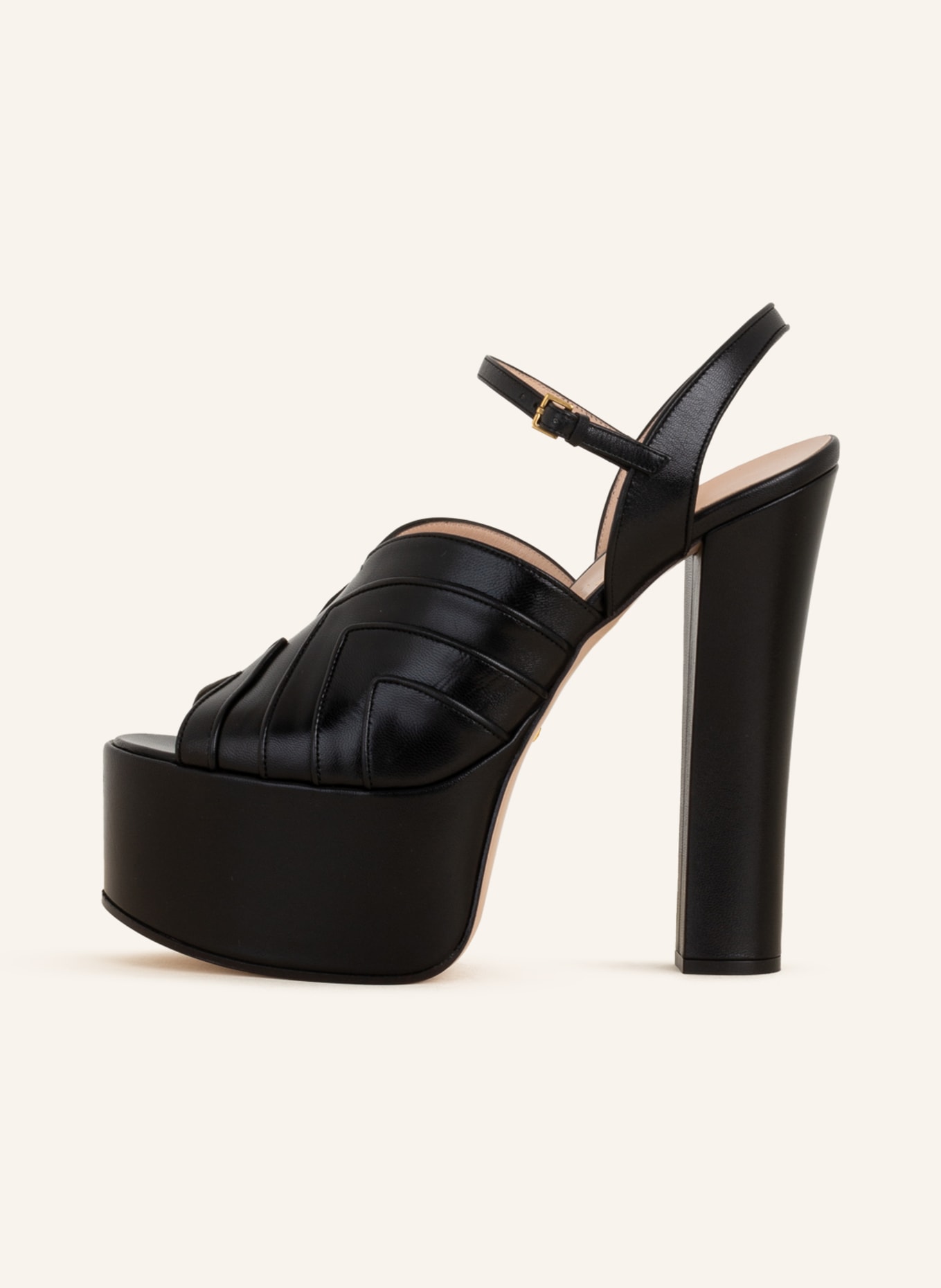 GUCCI Platform sandals: 1000 NERO