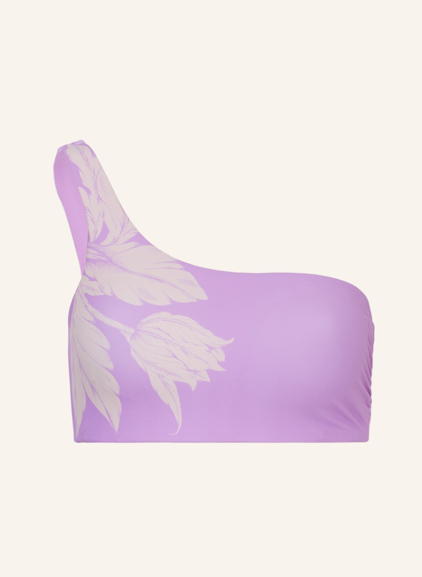 SEAFOLLY One-shoulder bikini top FLEUR DE BLOOM, Color: LIGHT PURPLE/ CREAM (Image 1)