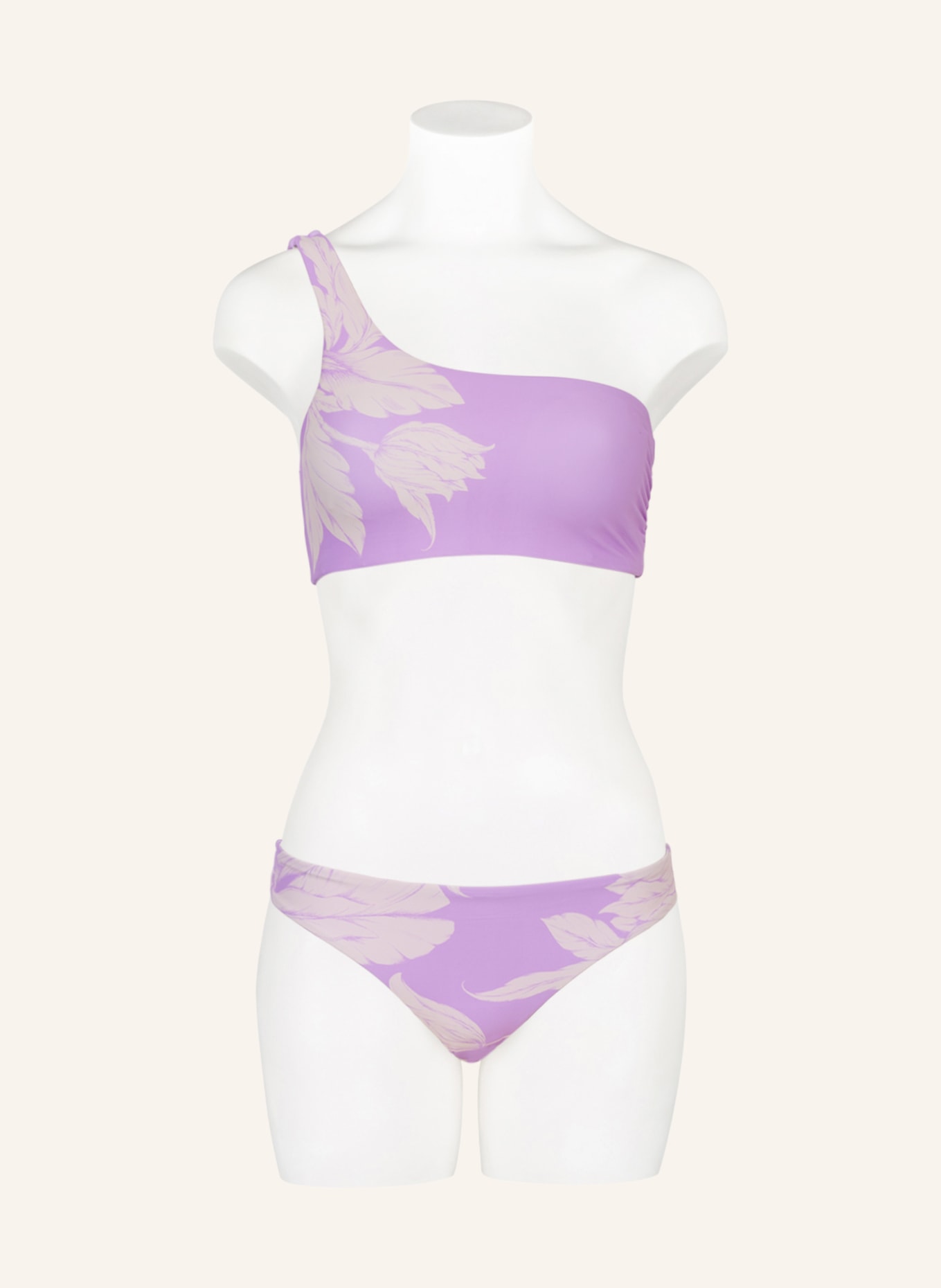 SEAFOLLY One-shoulder bikini top FLEUR DE BLOOM, Color: LIGHT PURPLE/ CREAM (Image 2)