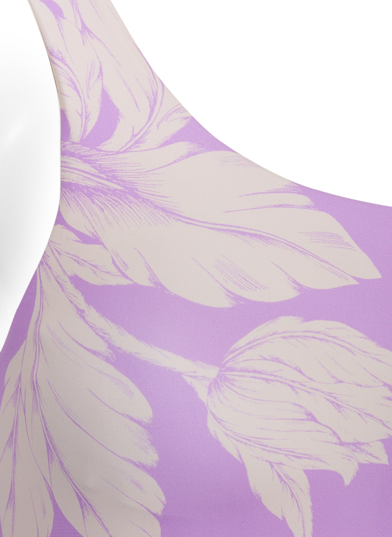 SEAFOLLY One-shoulder bikini top FLEUR DE BLOOM, Color: LIGHT PURPLE/ CREAM (Image 4)