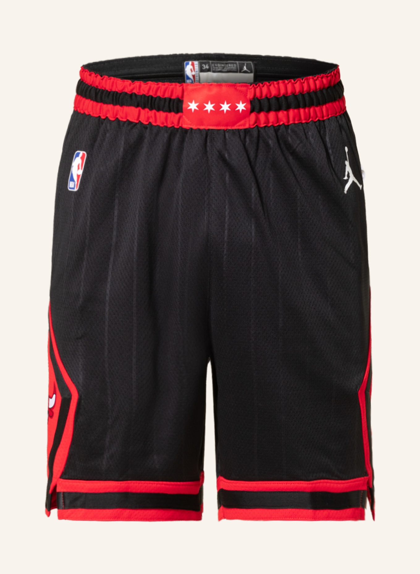 Nike Basketballshorts CHICAGO BULLS, Farbe: SCHWARZ/ ROT (Bild 1)