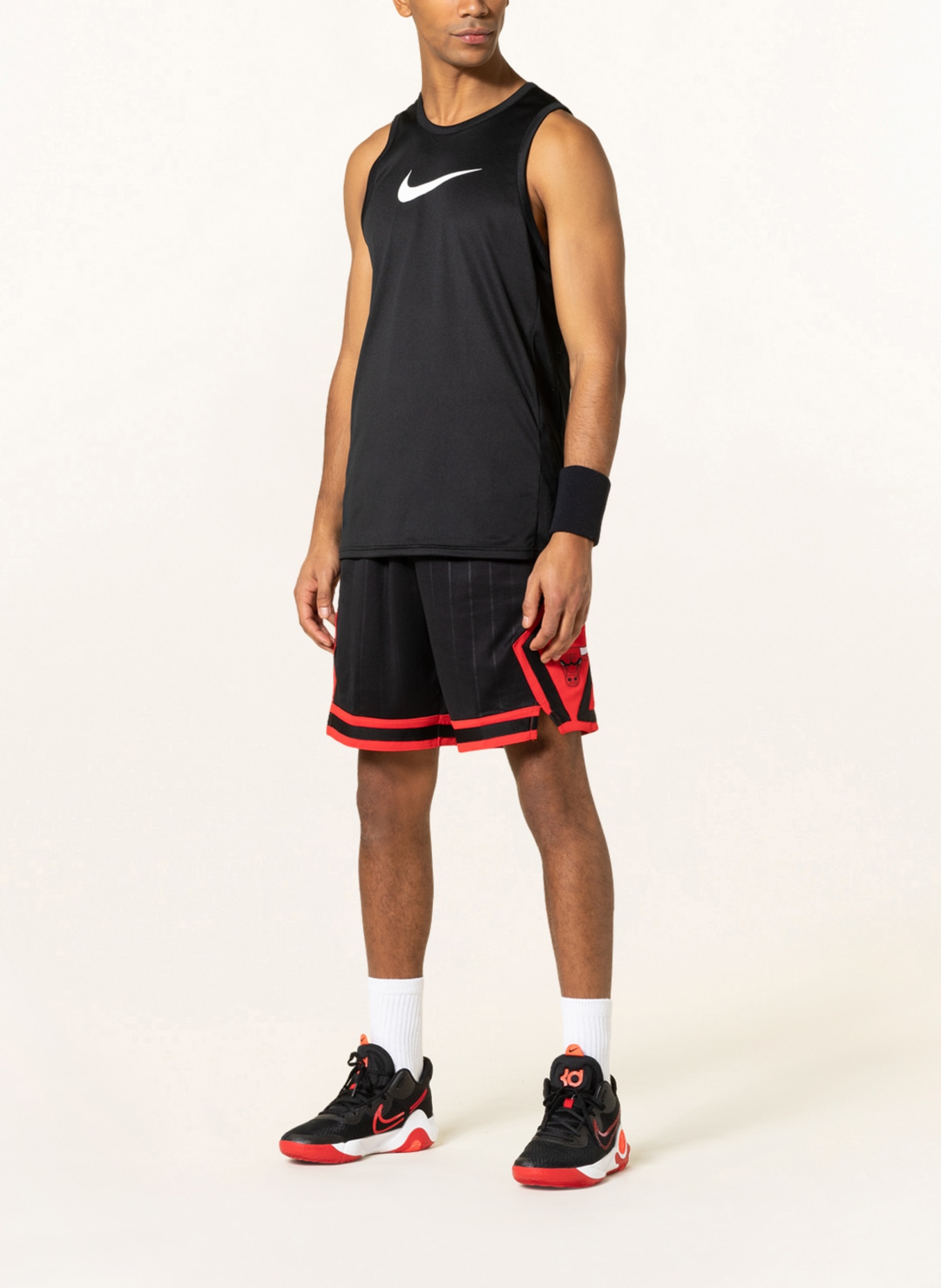 Nike Basketballshorts CHICAGO BULLS, Farbe: SCHWARZ/ ROT (Bild 2)
