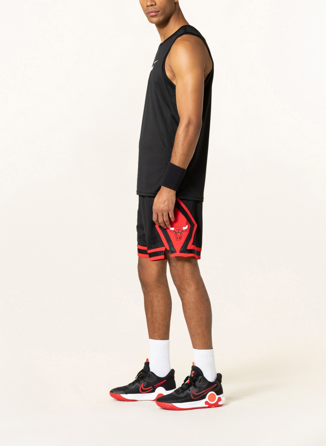 Nike Szorty do koszykówki × CHICAGO BULLS, Kolor: CZARNY/ CZERWONY (Obrazek 4)