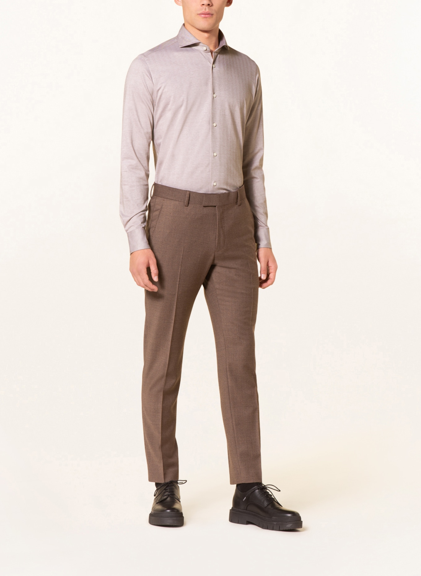 PAUL Jersey shirt slim fit , Color: BEIGE (Image 2)