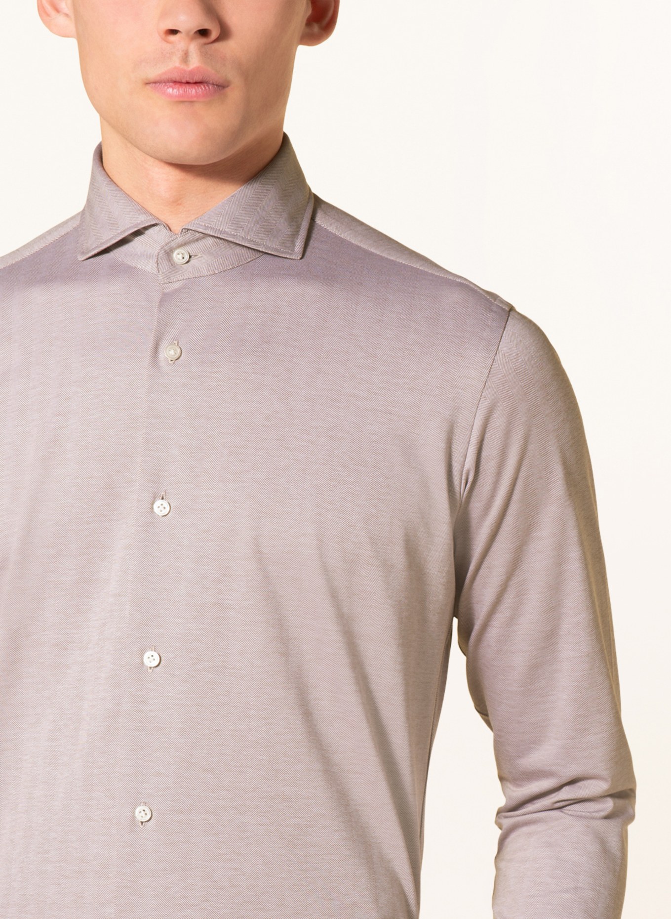 PAUL Jersey shirt slim fit , Color: BEIGE (Image 4)